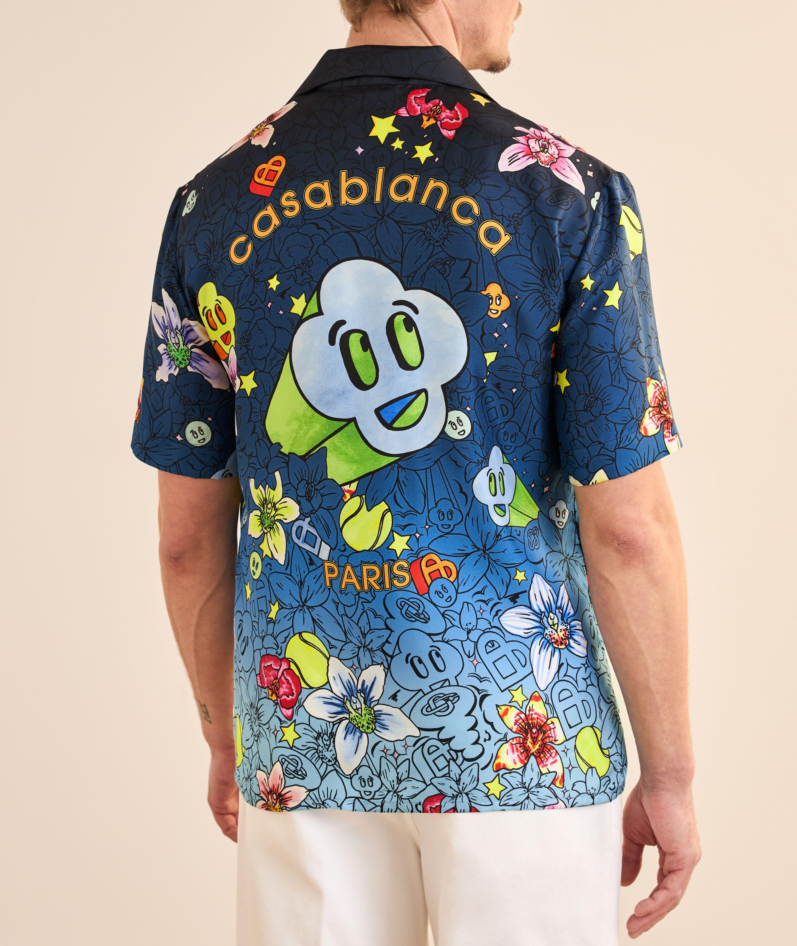 Smile Icon Silk Camp Shirt  image 3