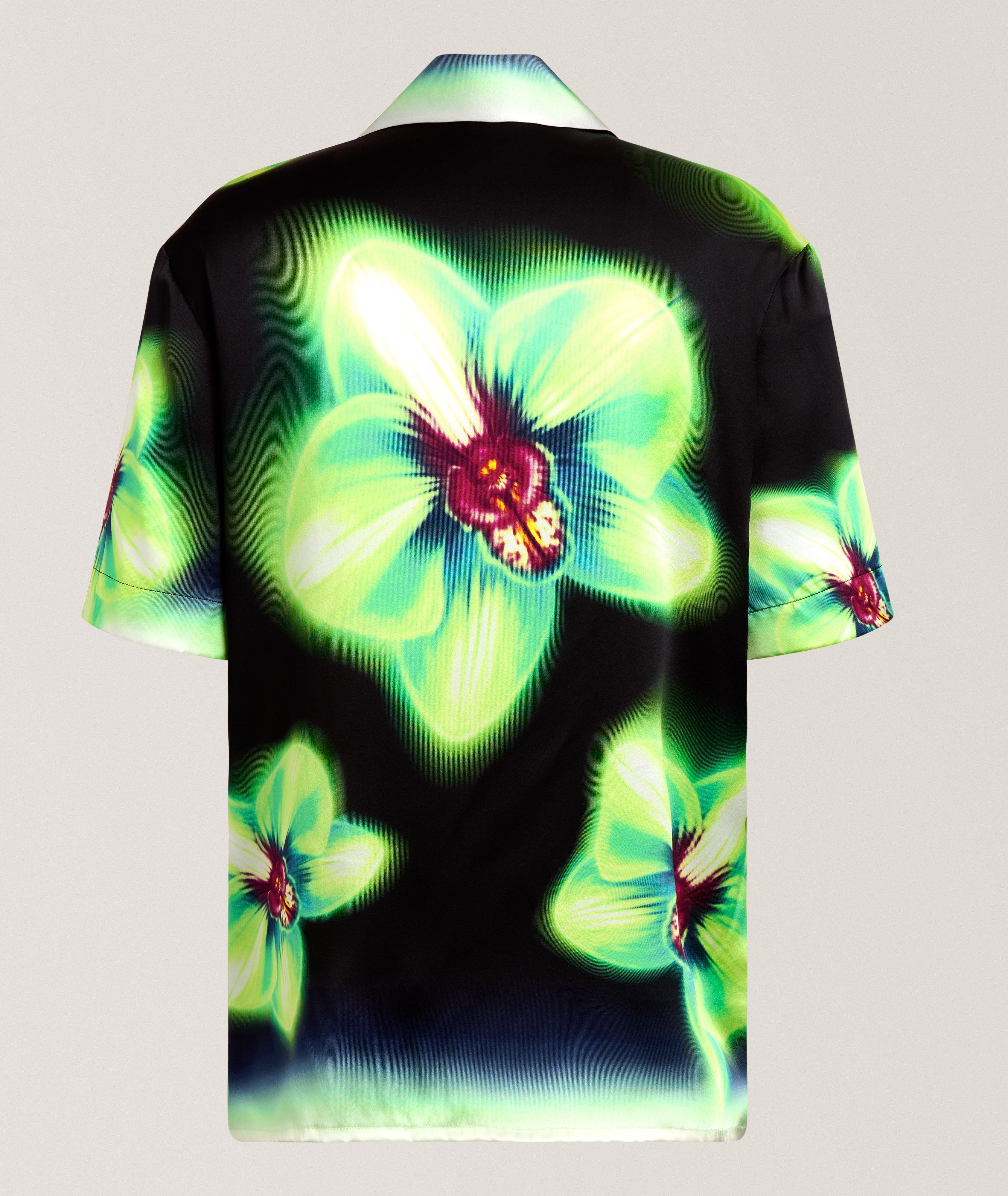 Orchid Glitch Silk Camp Shirt  image 1