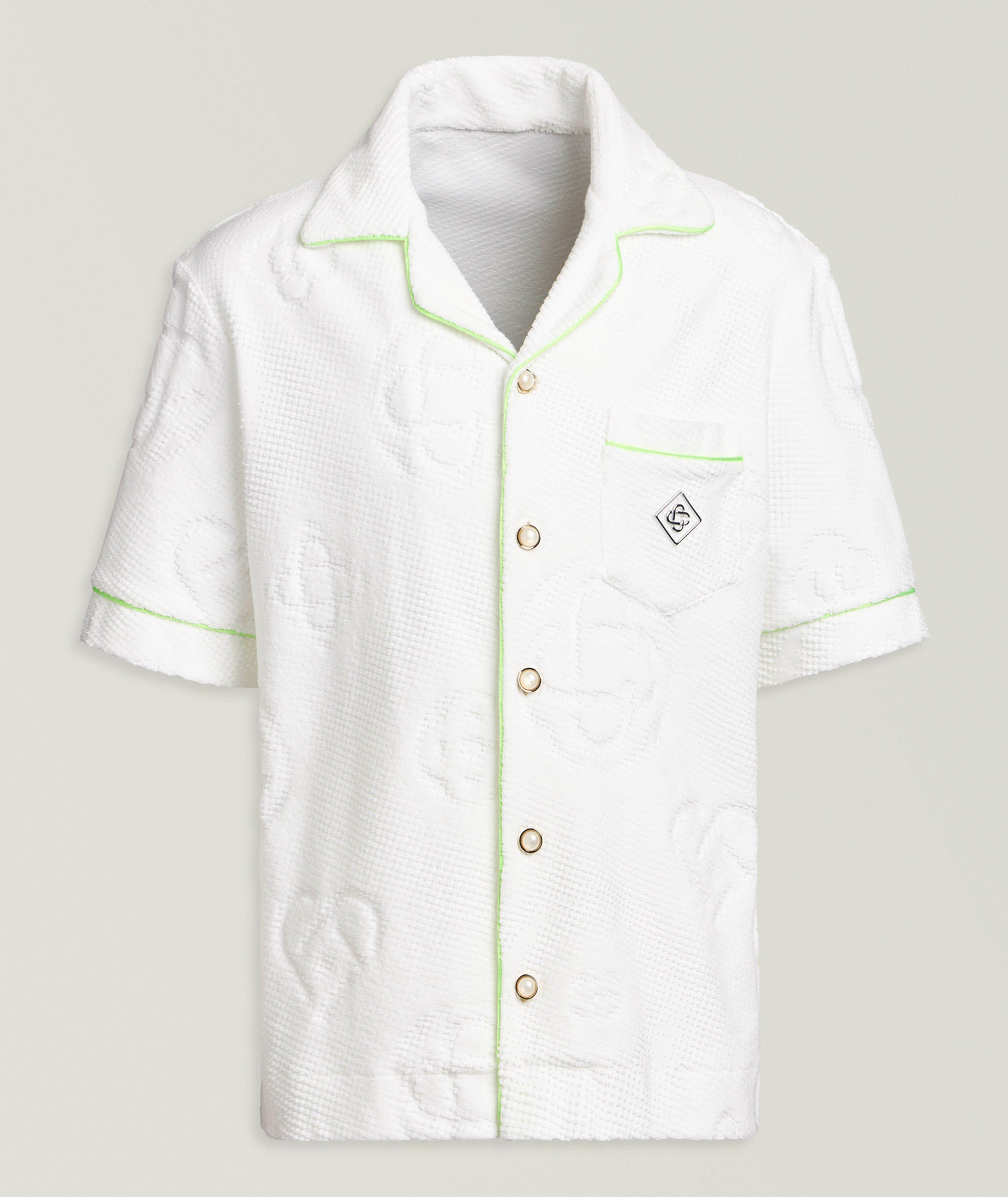 Casablanca Chemise camp tissu éponge monogramme