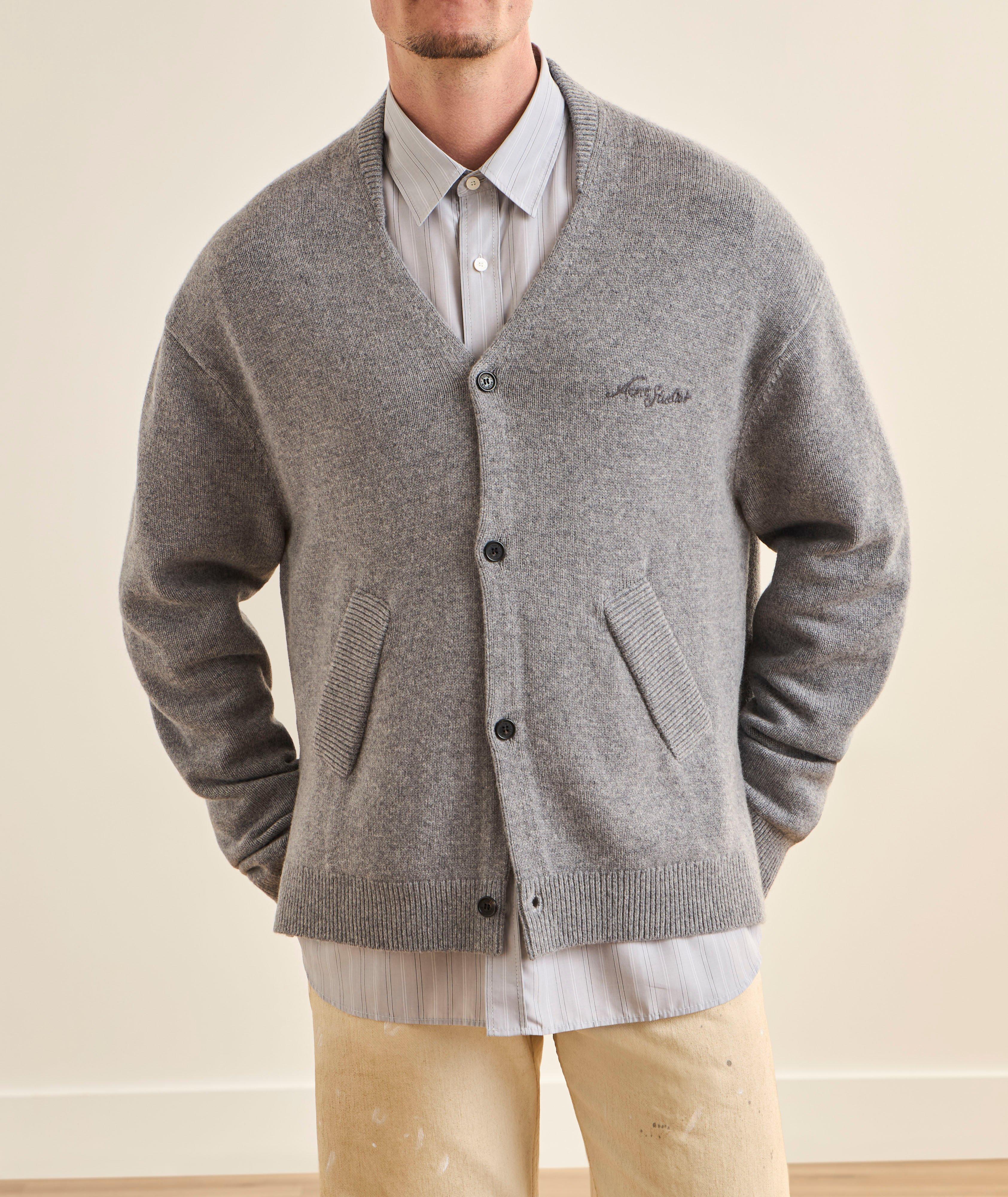 Mélange Wool V-Neck Cardigan image 1