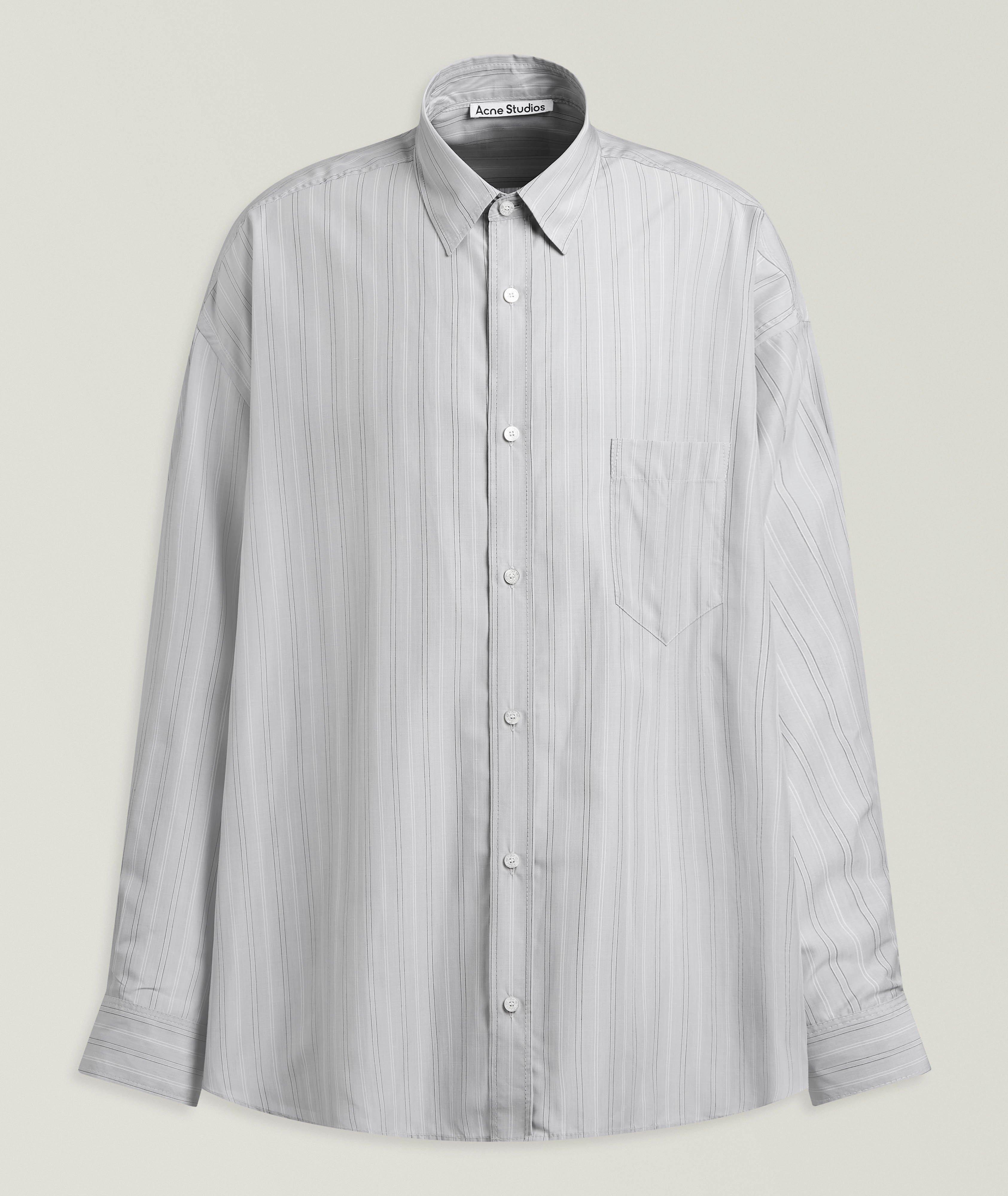 Acne Studios Oversized Striped Lyocell Shirt