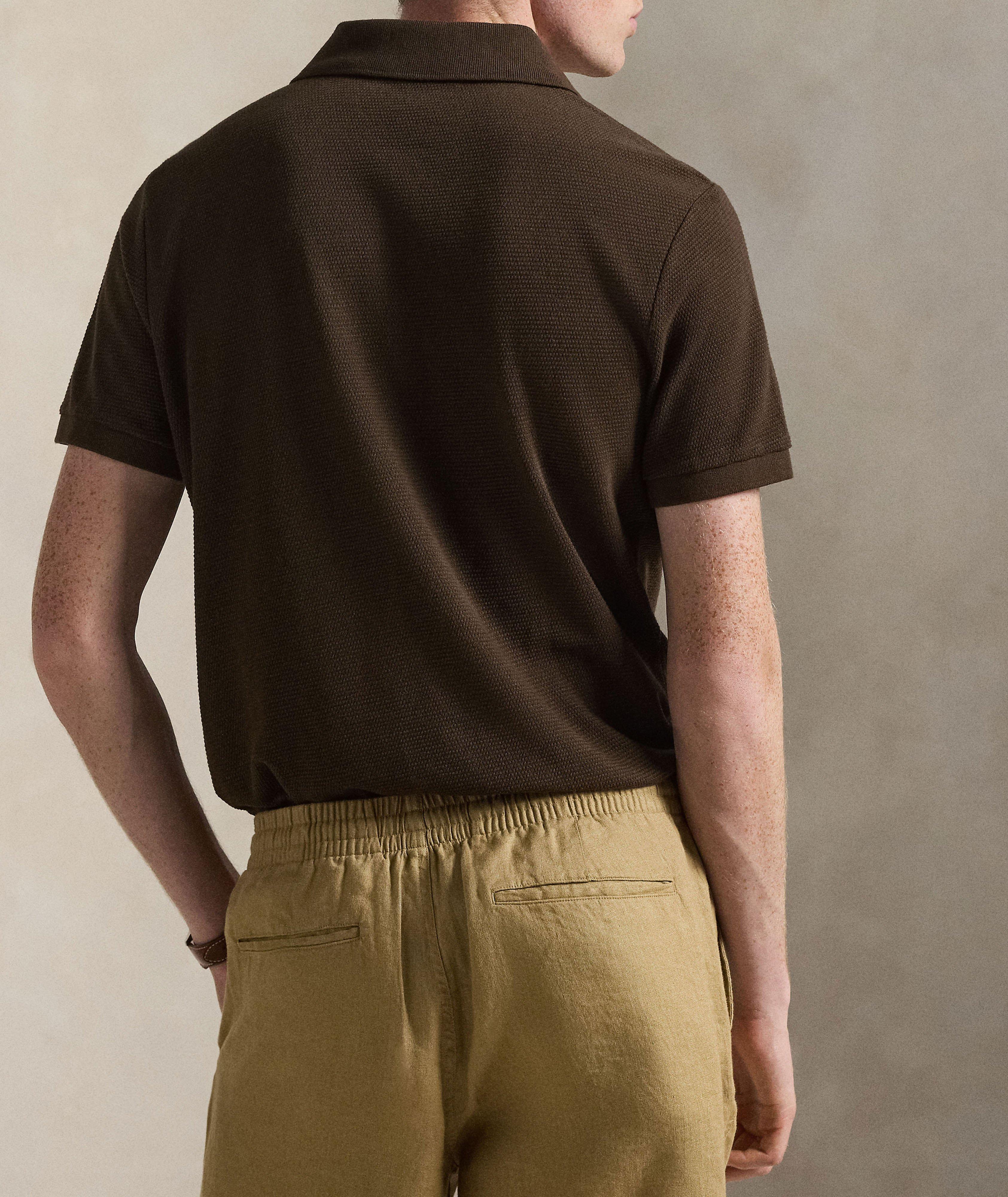 Polo maille pointelle coton mélangé image 2