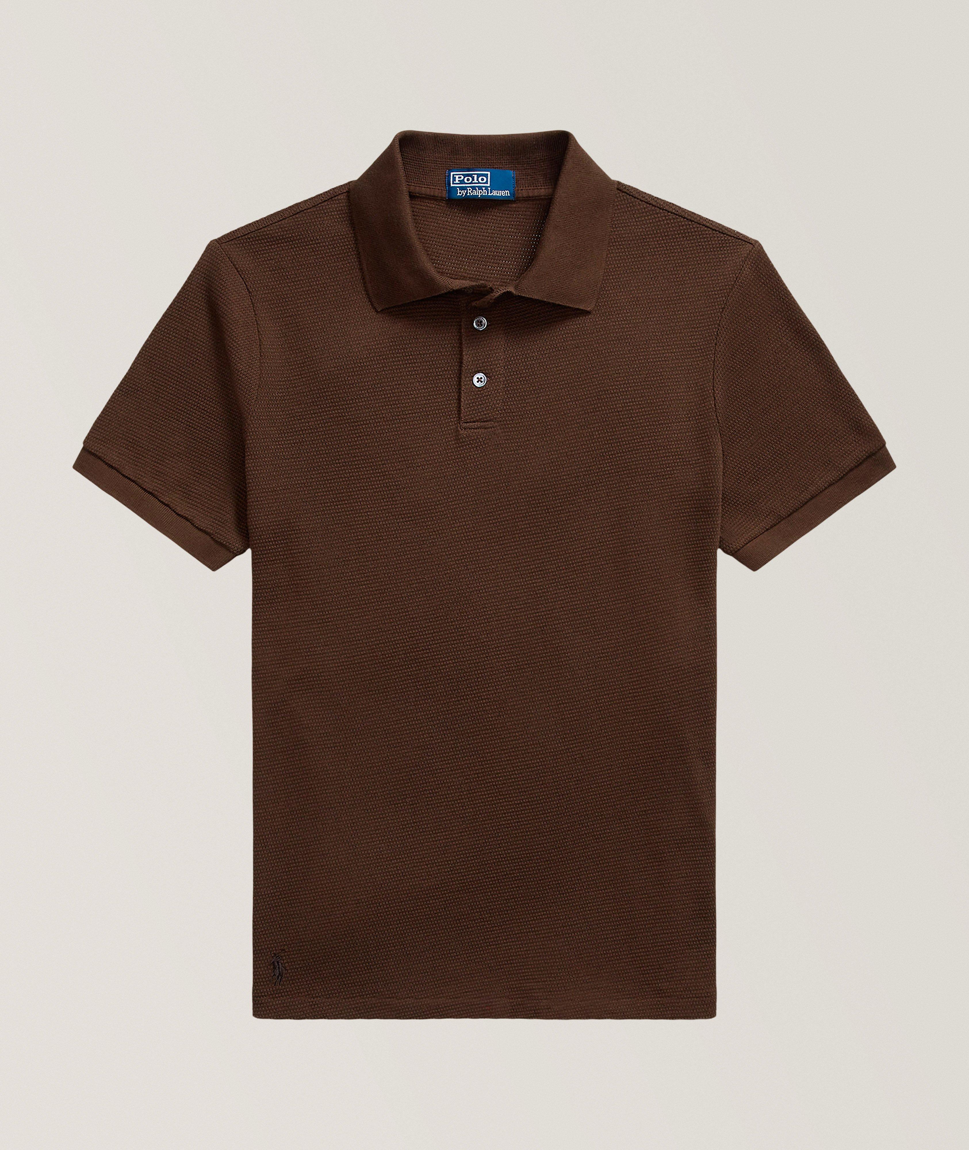 Polo maille pointelle coton mélangé image 0