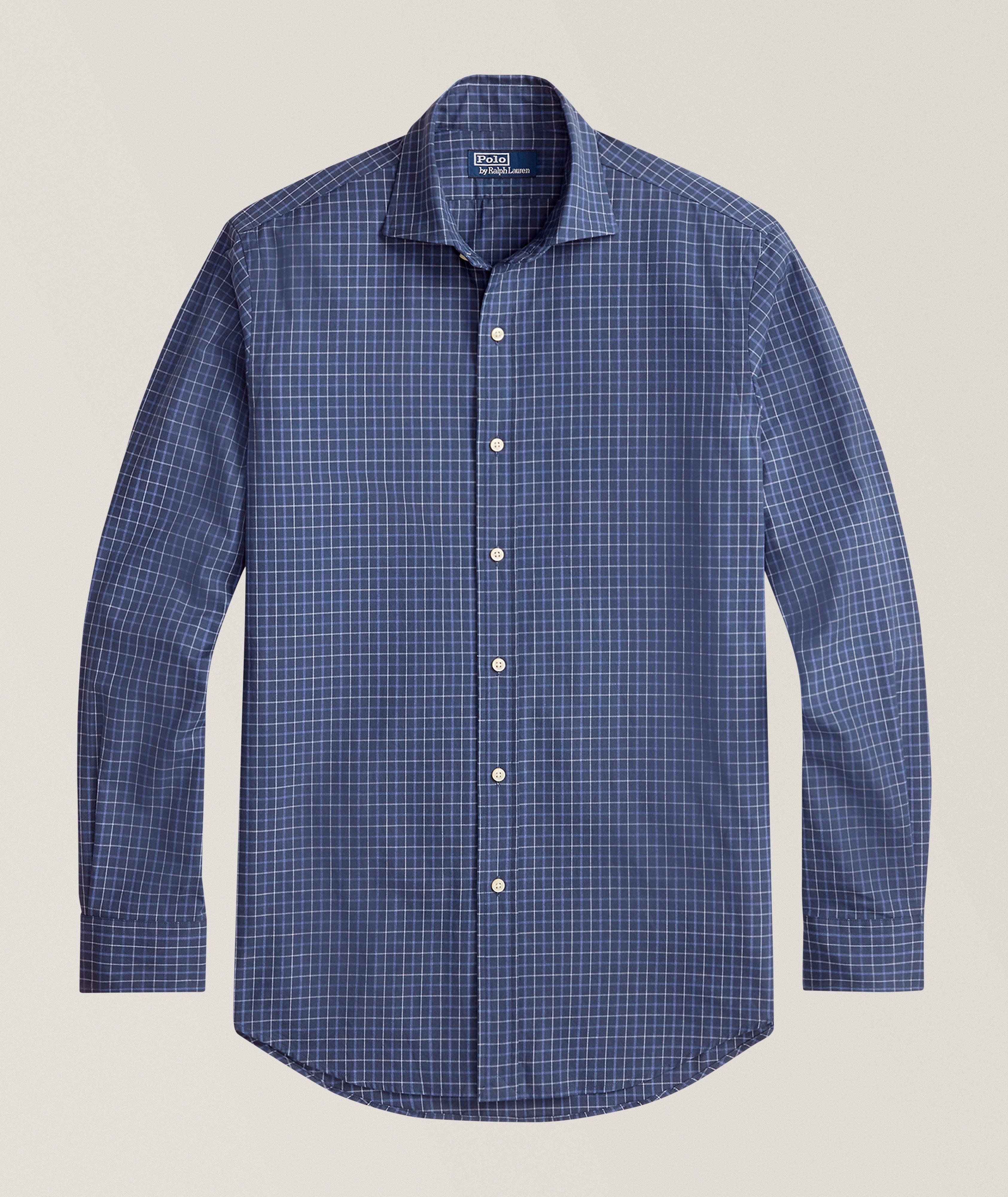 Chemise popeline tattersall à carreaux coupe classique image 0