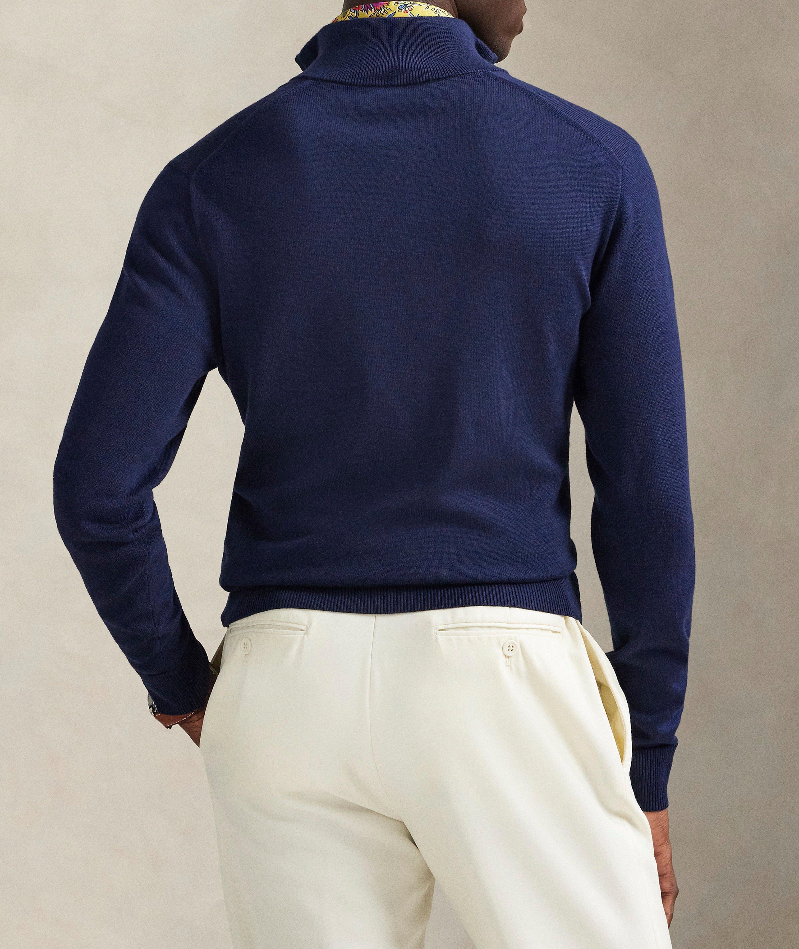 Pull coton col montant quart-zippé image 2