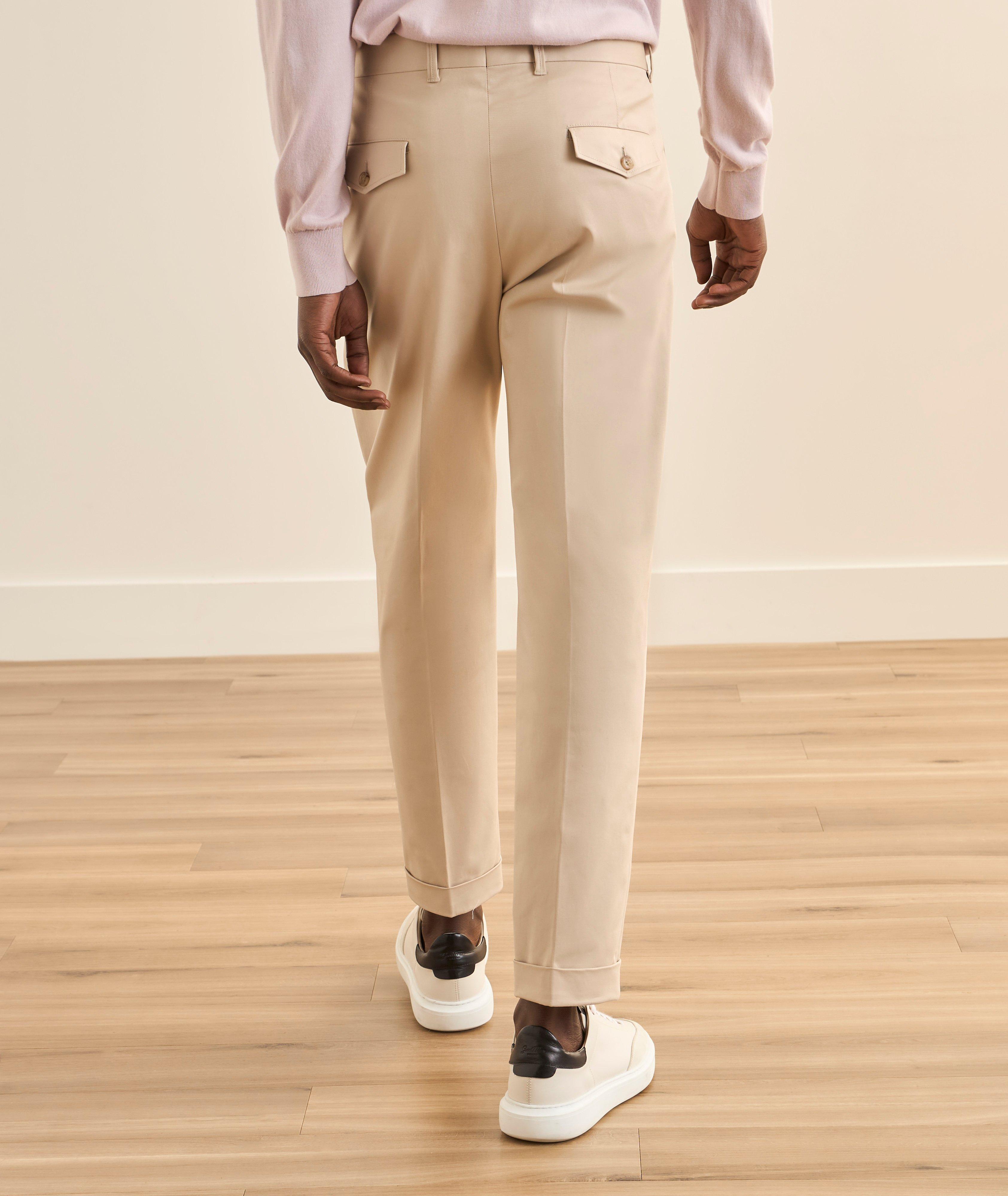 Pantalon plissé coton-extensible image 2