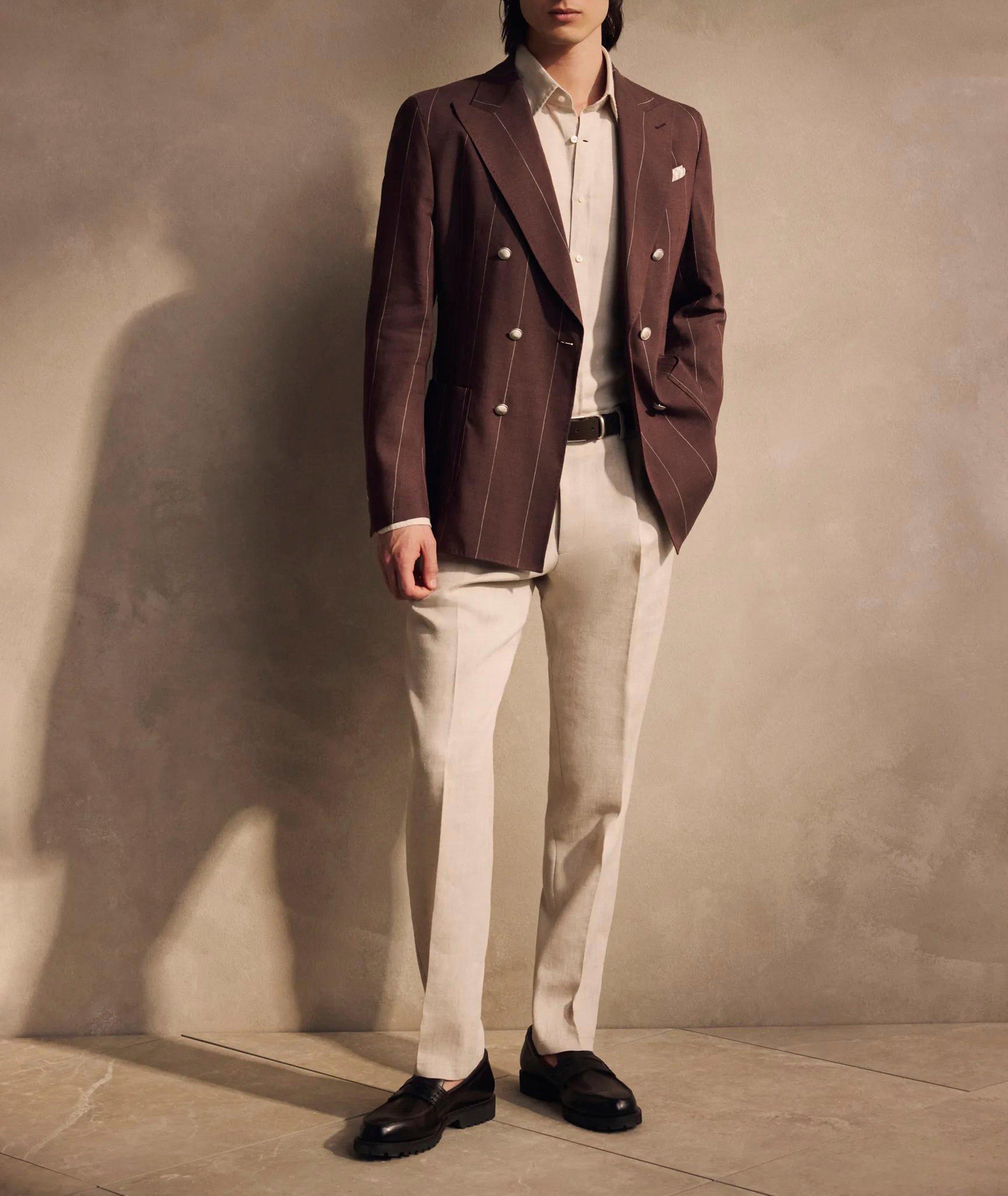 Double-Breasted Striped Sport Jacket image 7