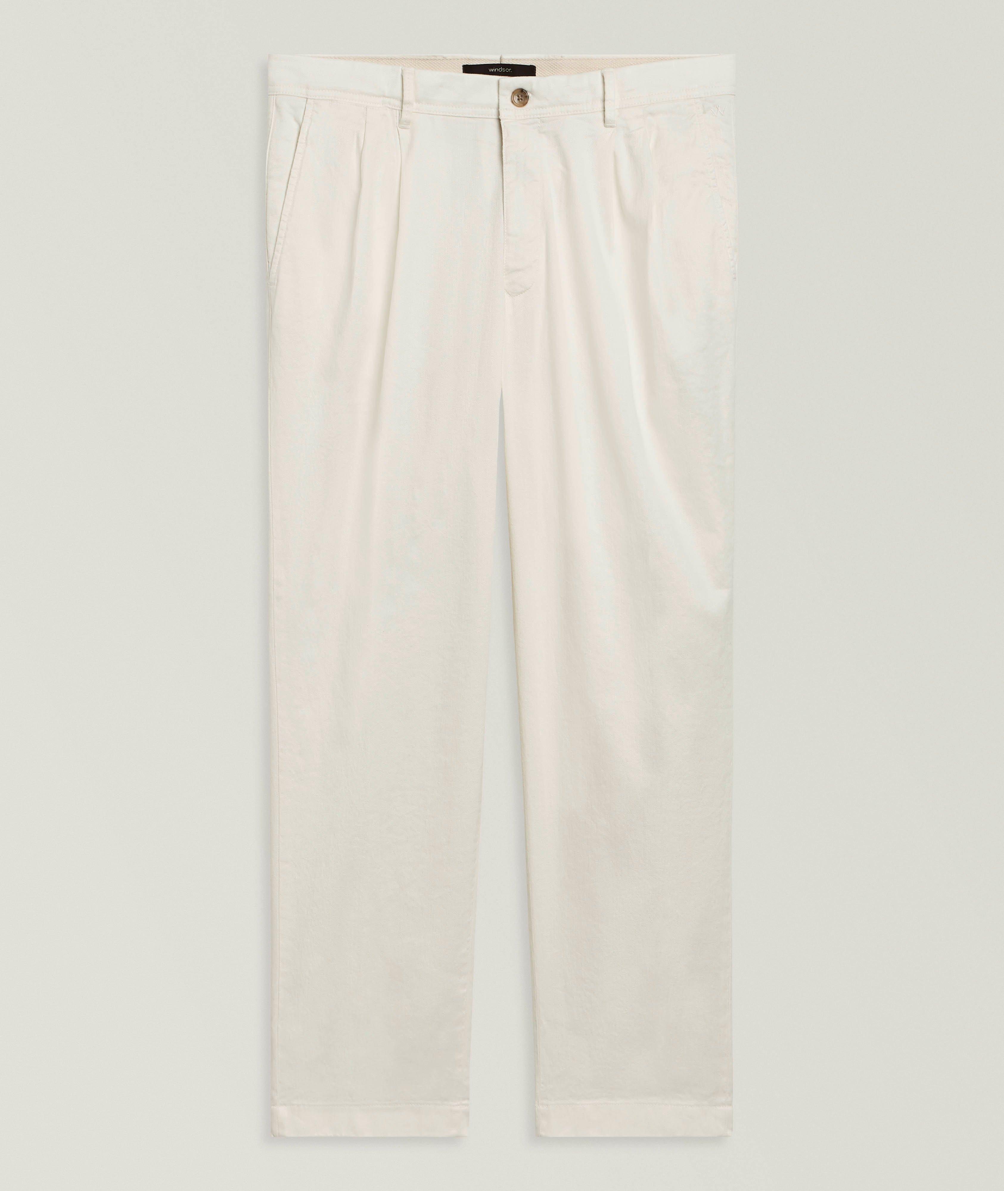 Windsor Pantalon sergé coton-lin fuselé Flero