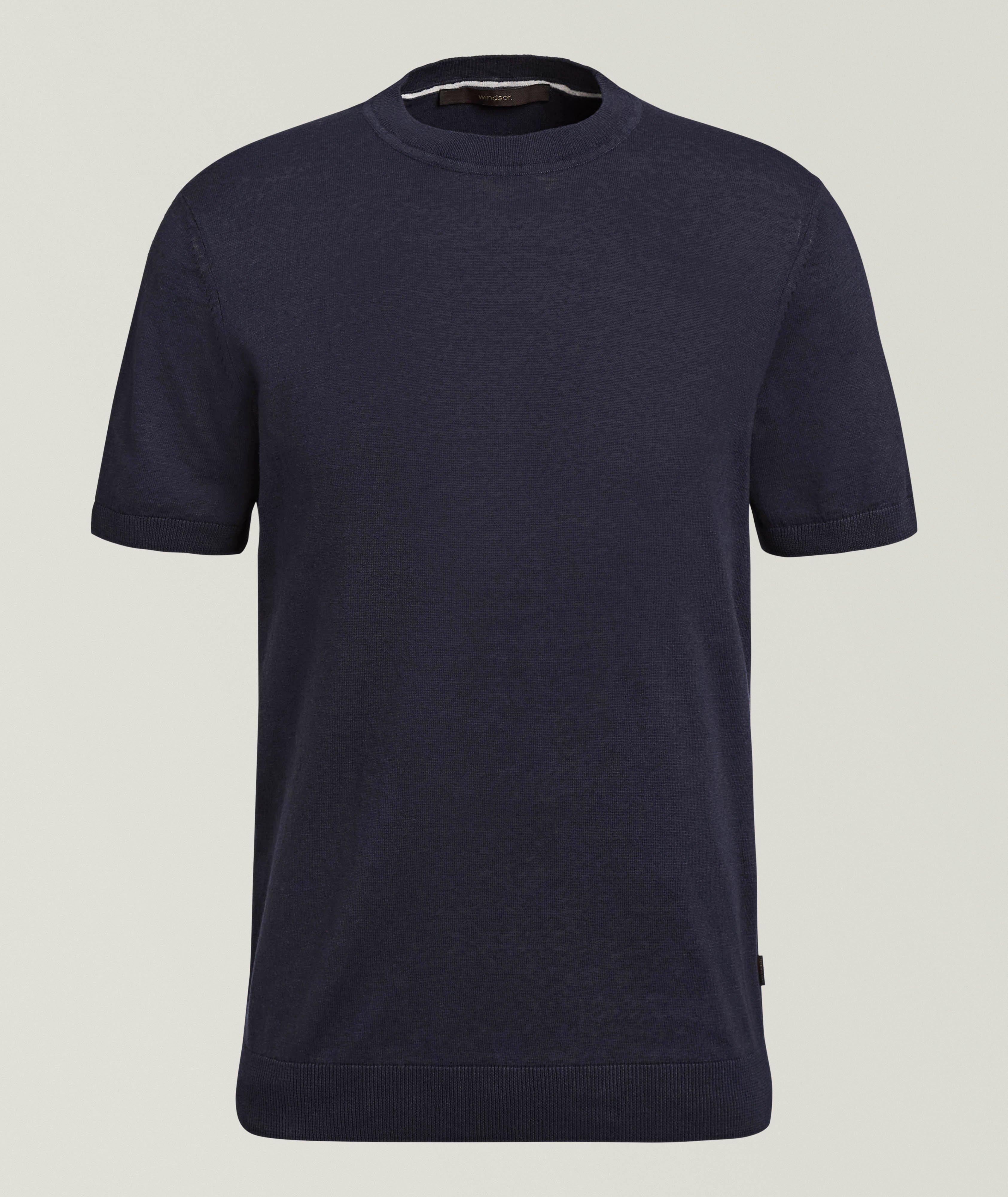 Windsor T-shirt encolure ronde tricot lin-coton