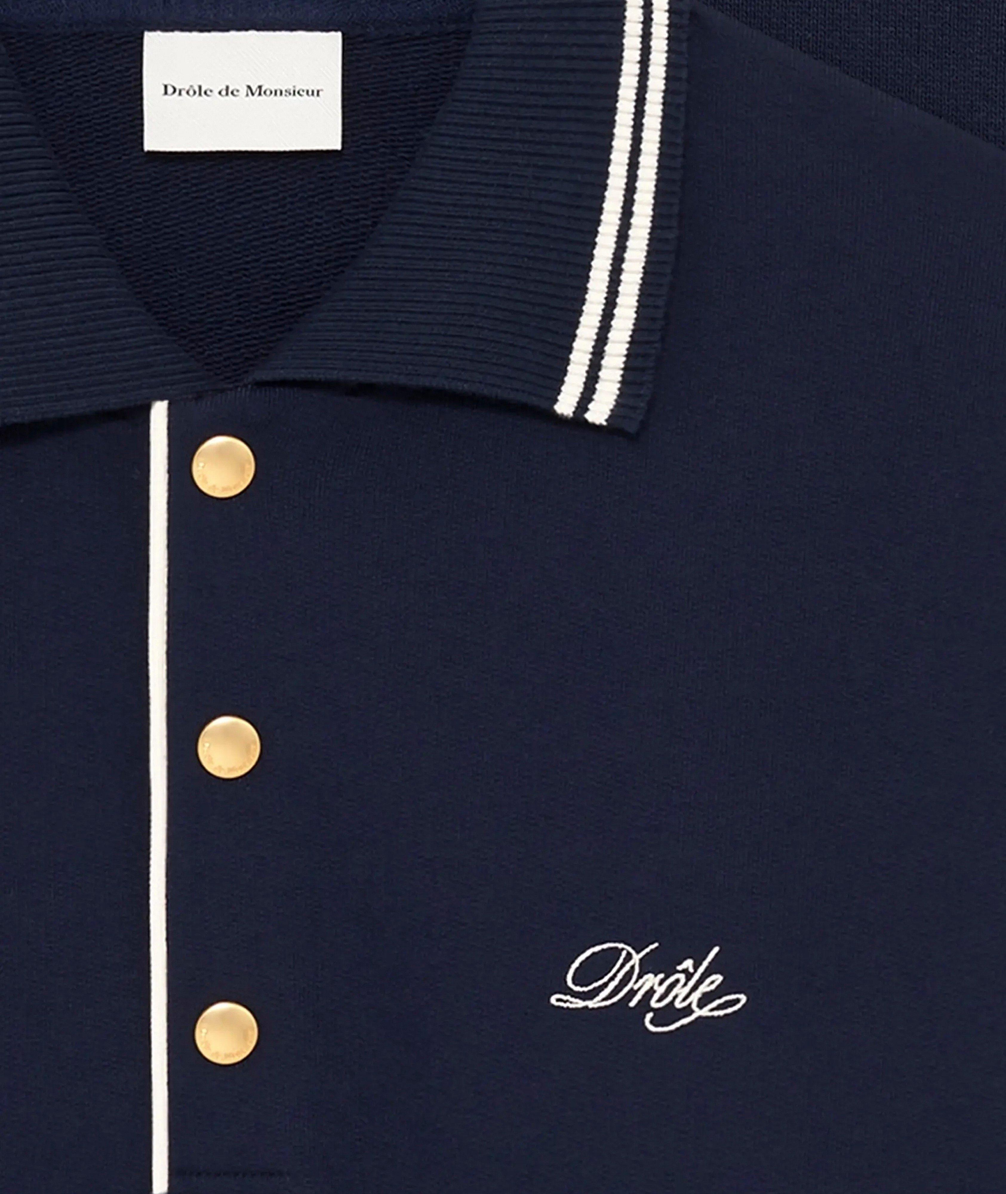 Logo Cotton Fleece Polo image 1