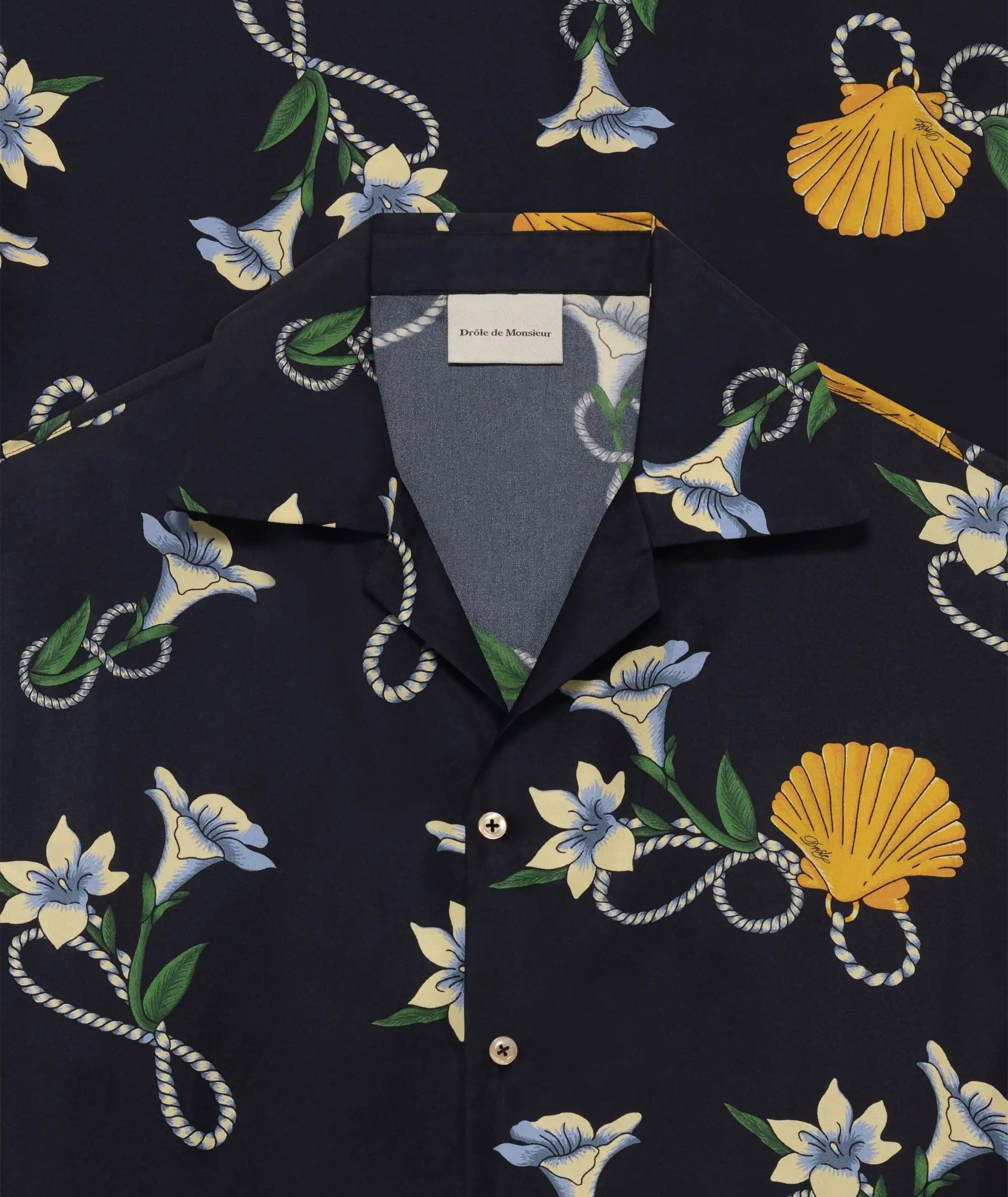 Chemise camp soie floral & coquillages  image 1