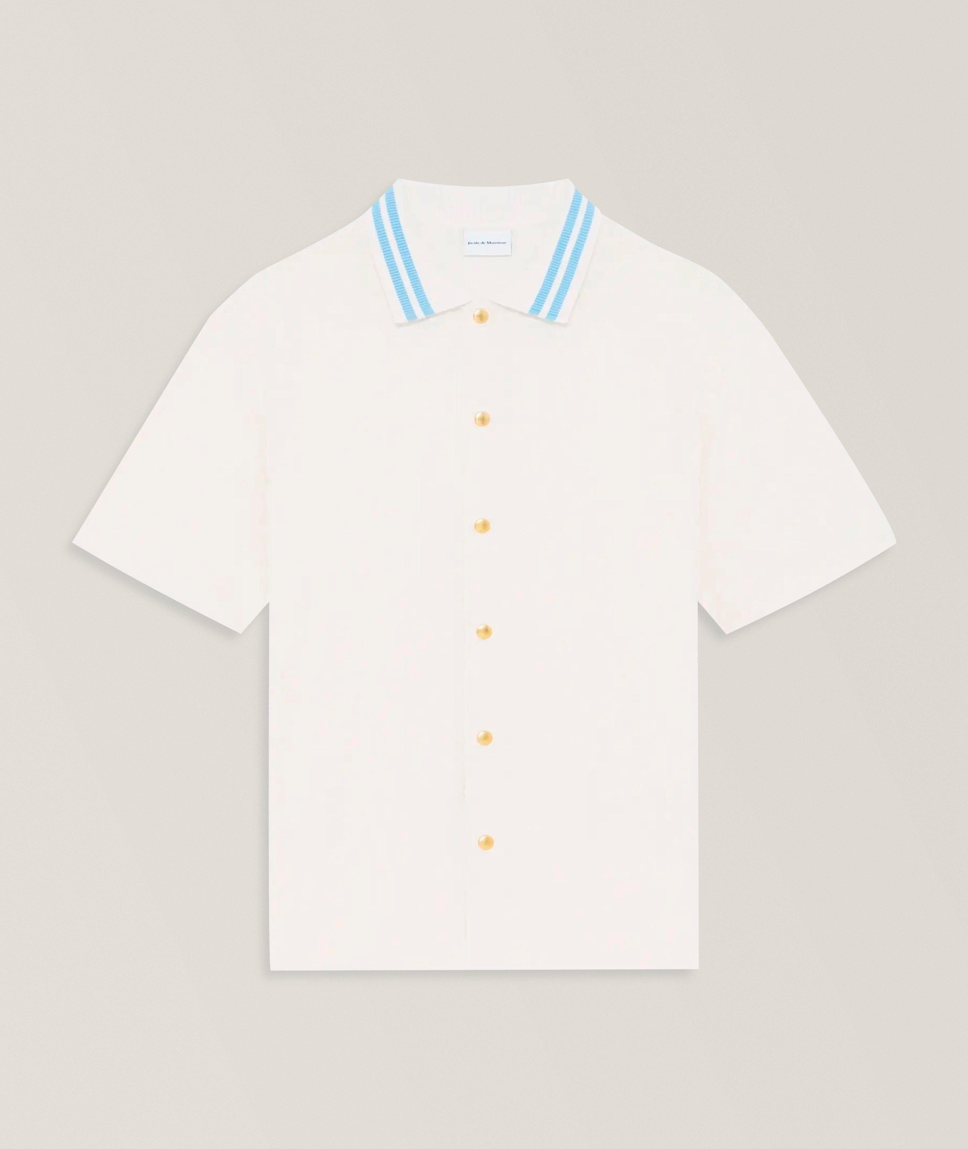 Drôle de Monsieur Monogram Cotton Terry Cloth Shirt 