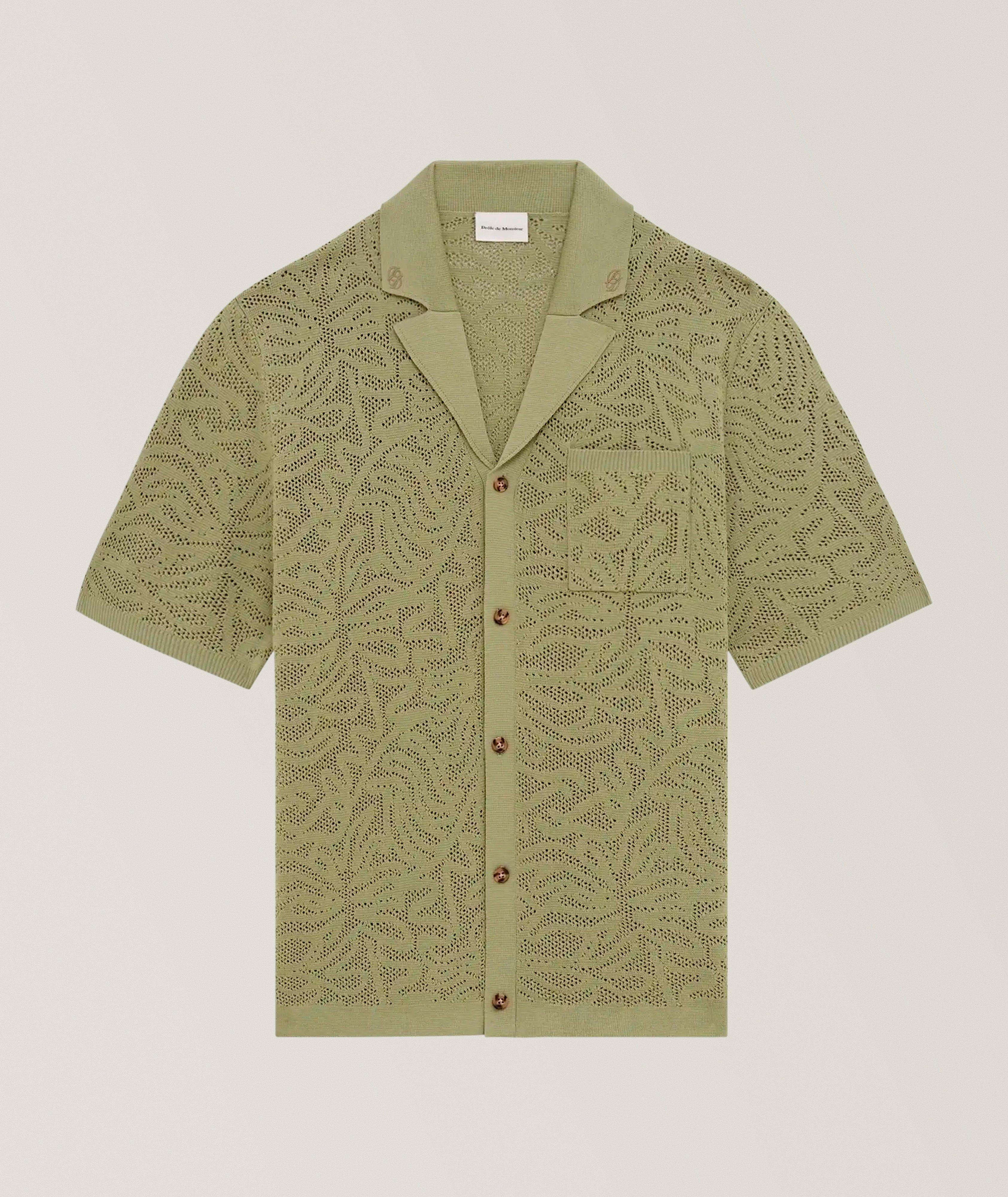 Drôle de Monsieur Chemise camp coton tricot ajourées
