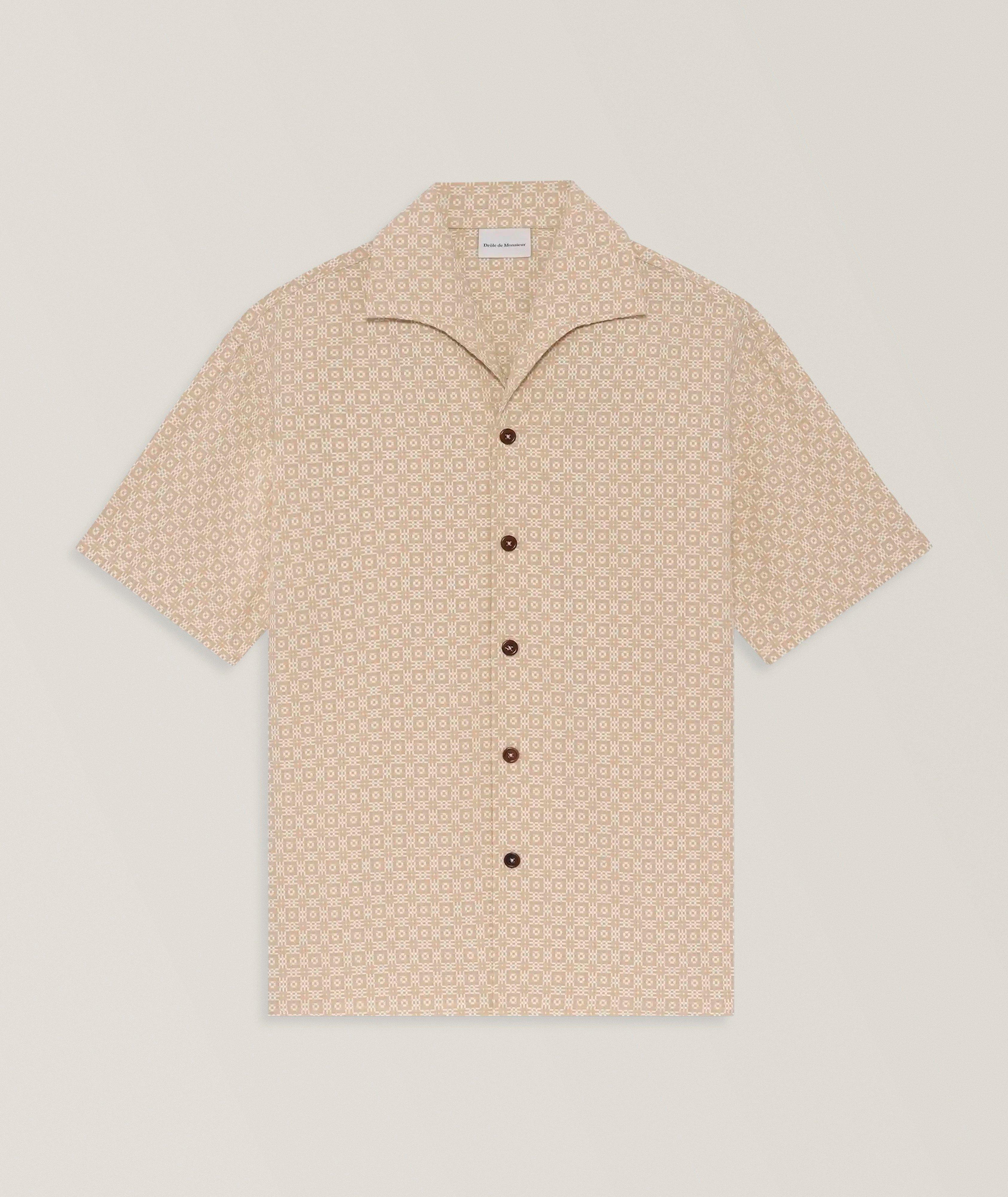 Geometric-Print Cotton Shirt image 0