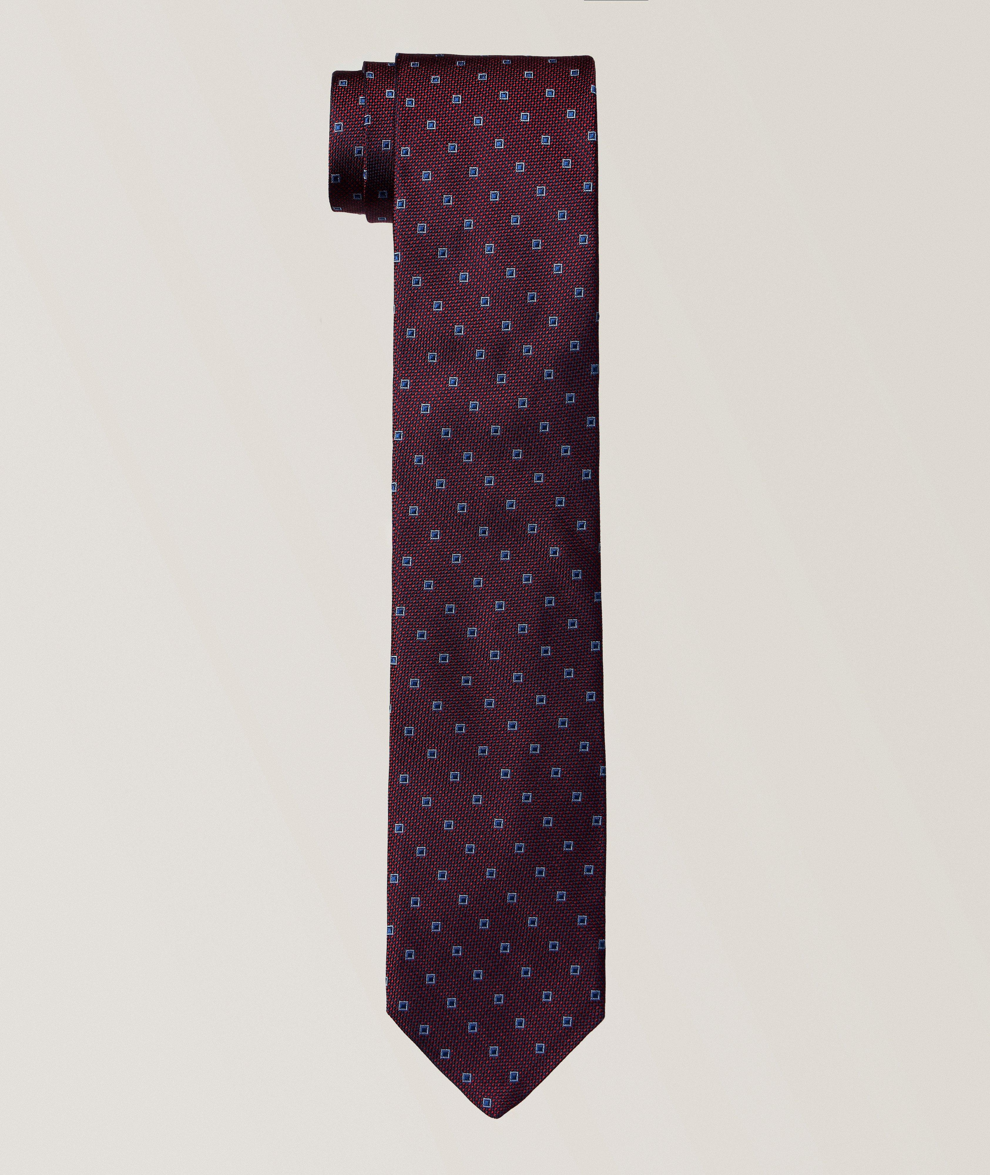 Square-Print Silk Jacquard Tie  image 0