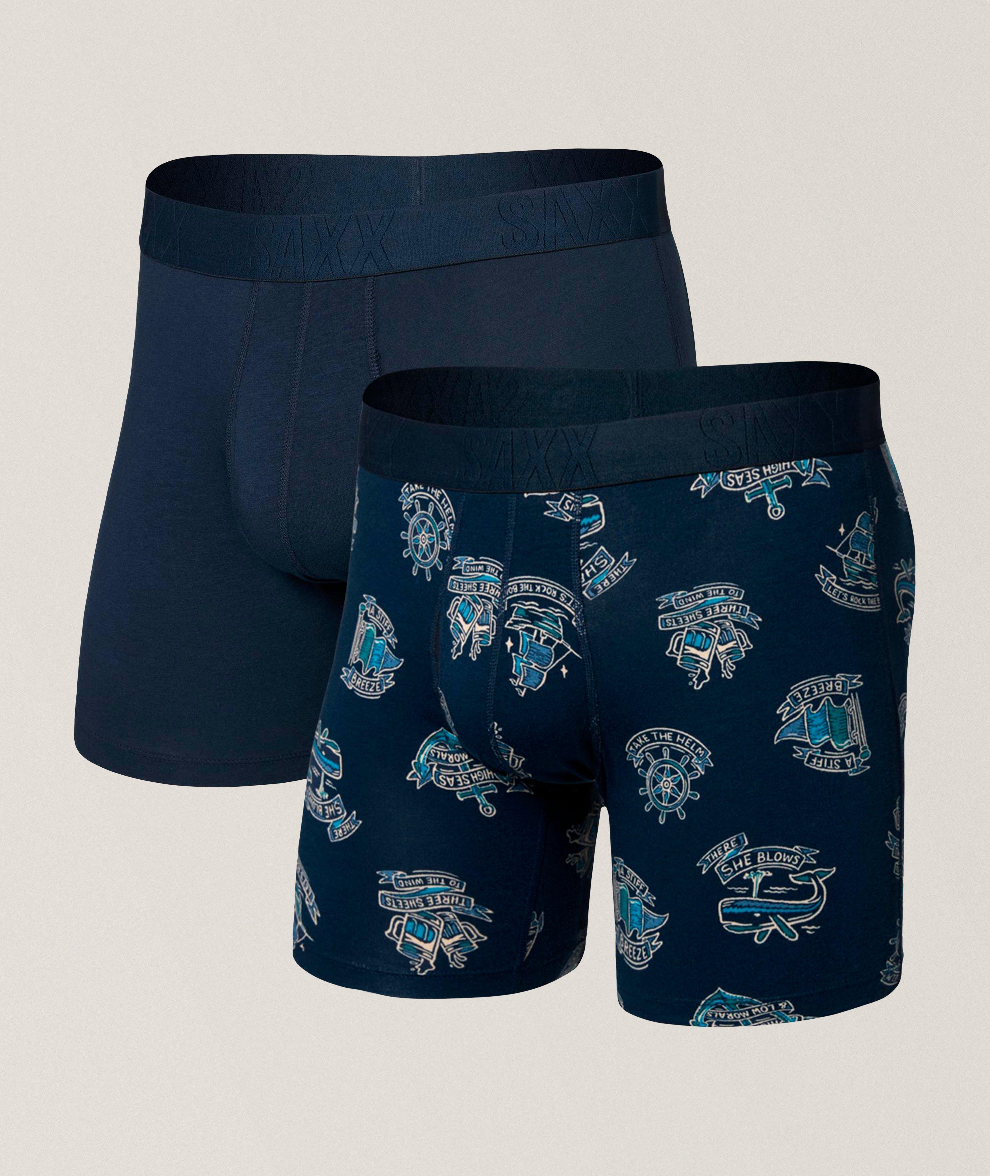 SAXX Lot de deux boxeurs moulants DropTemp nautiques