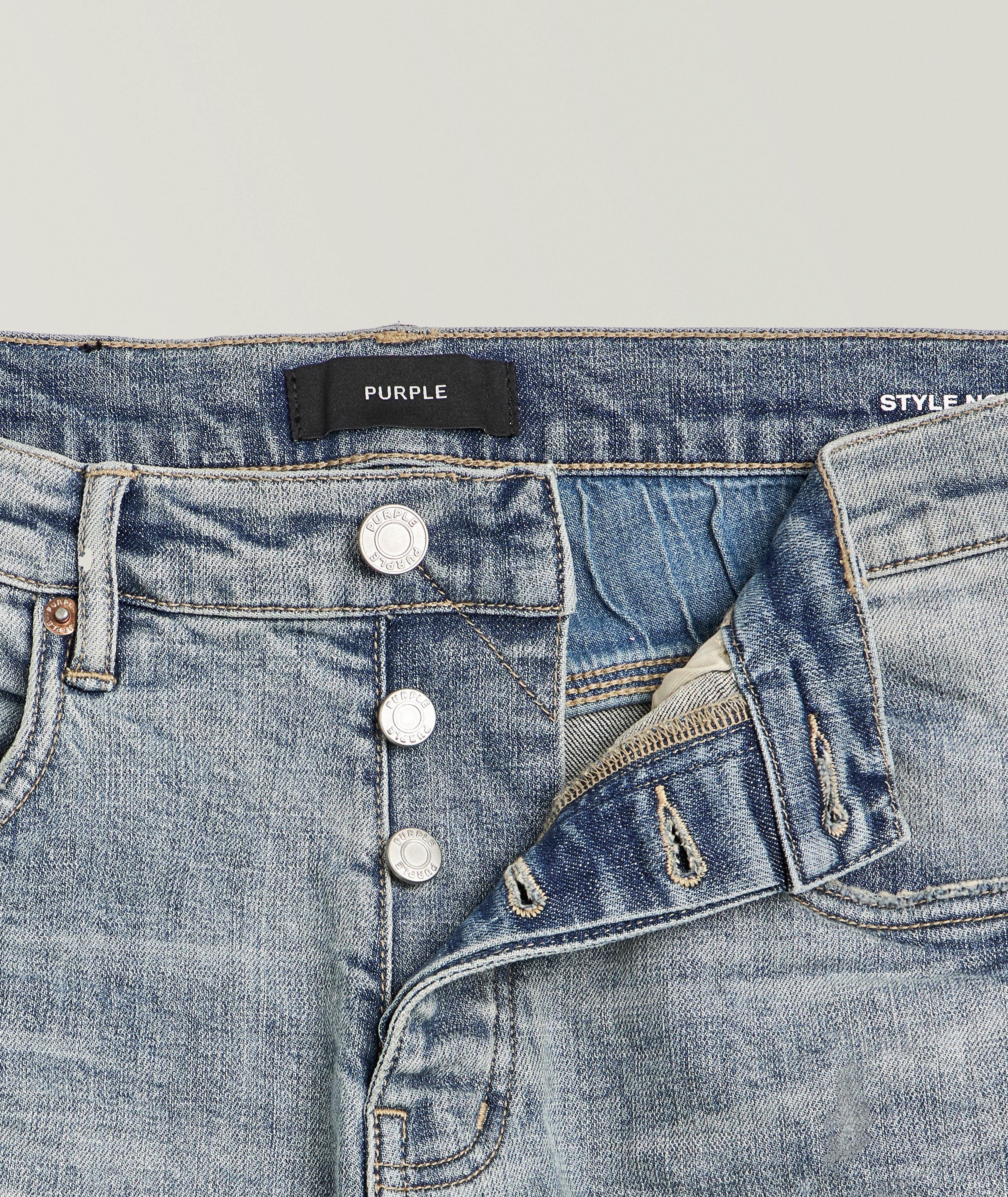 P001 Worn Slashed Paint Skinny Jeans image 5