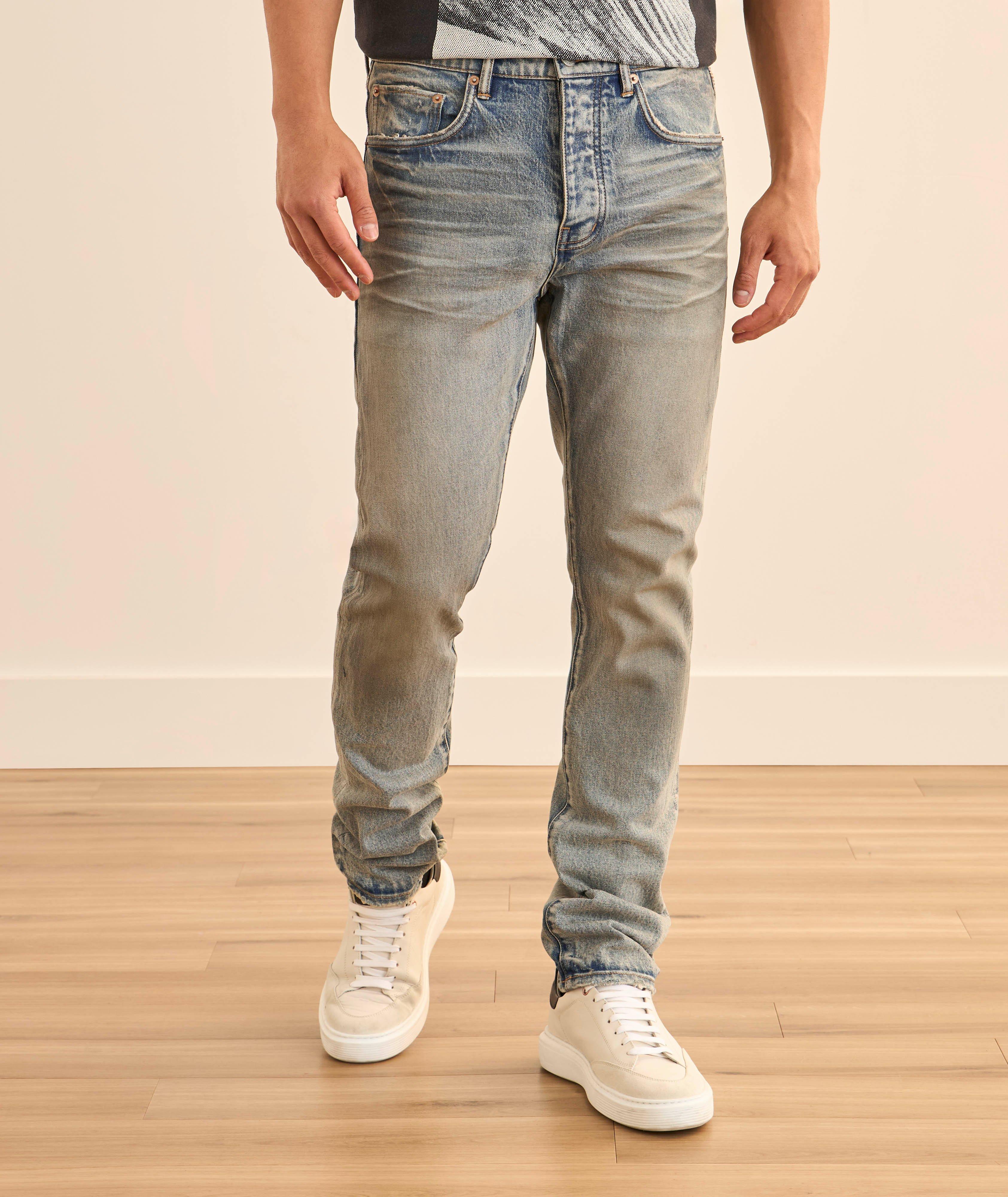 P005 Light Dirty Straight Jeans image 1