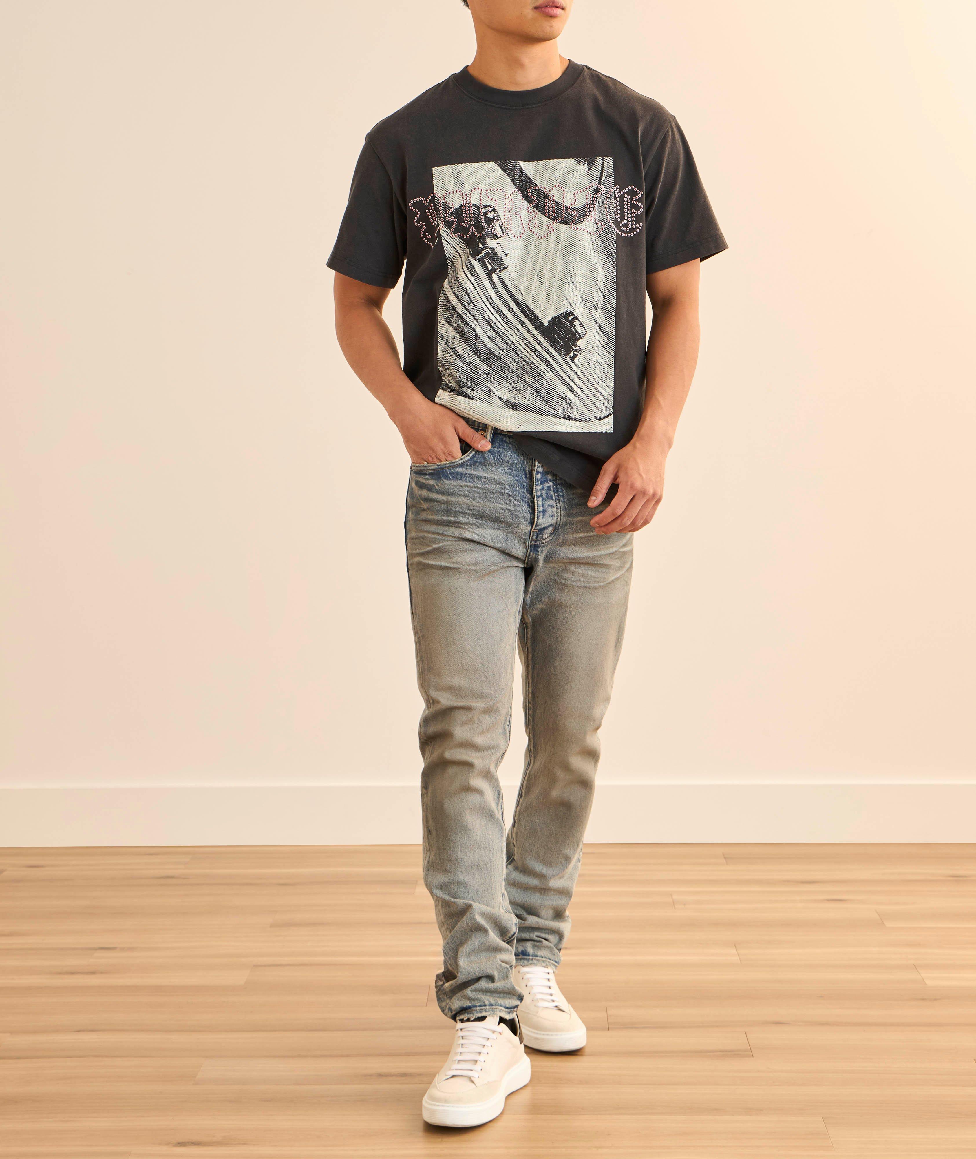 P005 Light Dirty Straight Jeans image 4