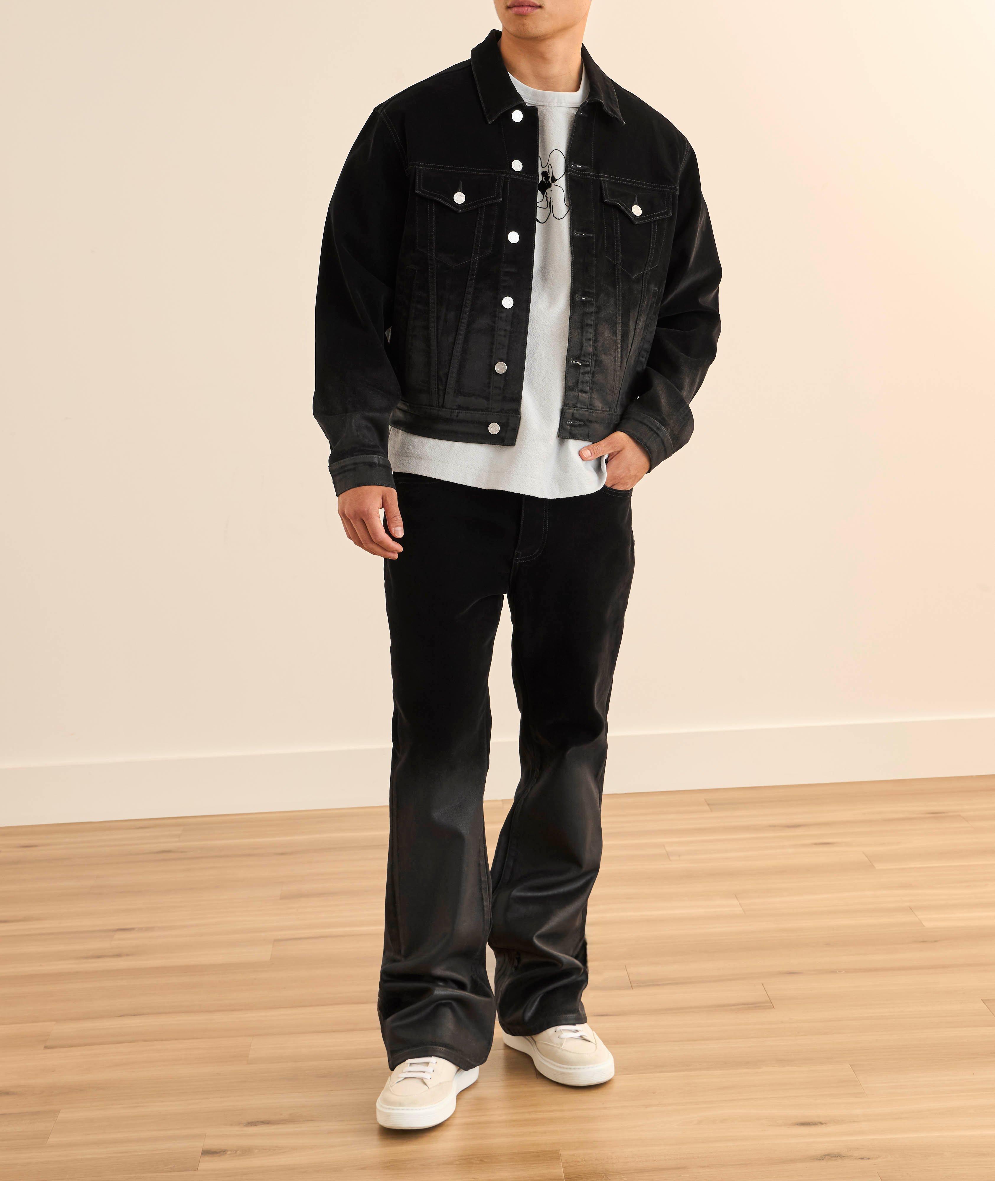 Jean floqué plongé bootcut P026 image 4