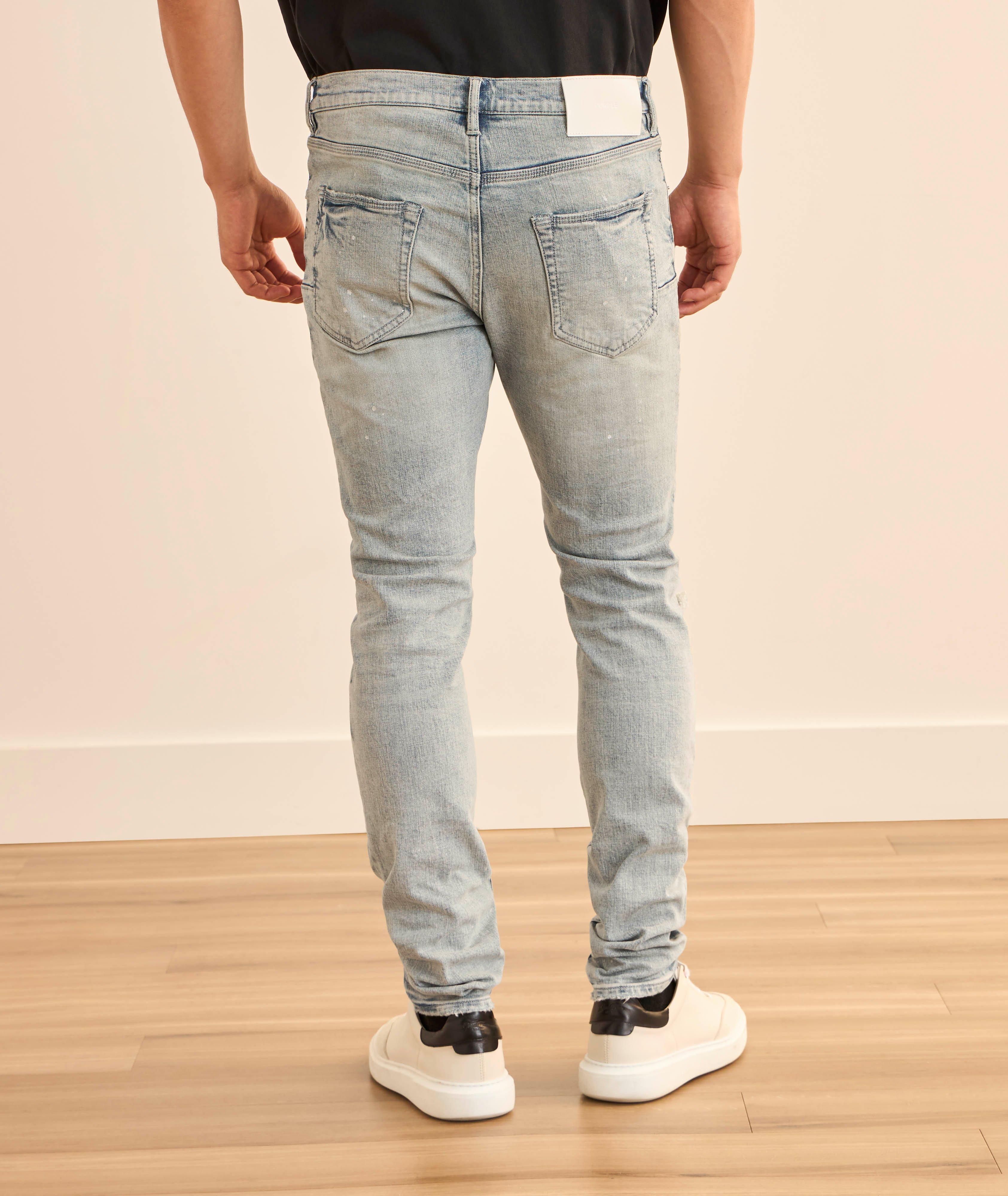 P001 Worn Reflective Skinny Jeans image 2