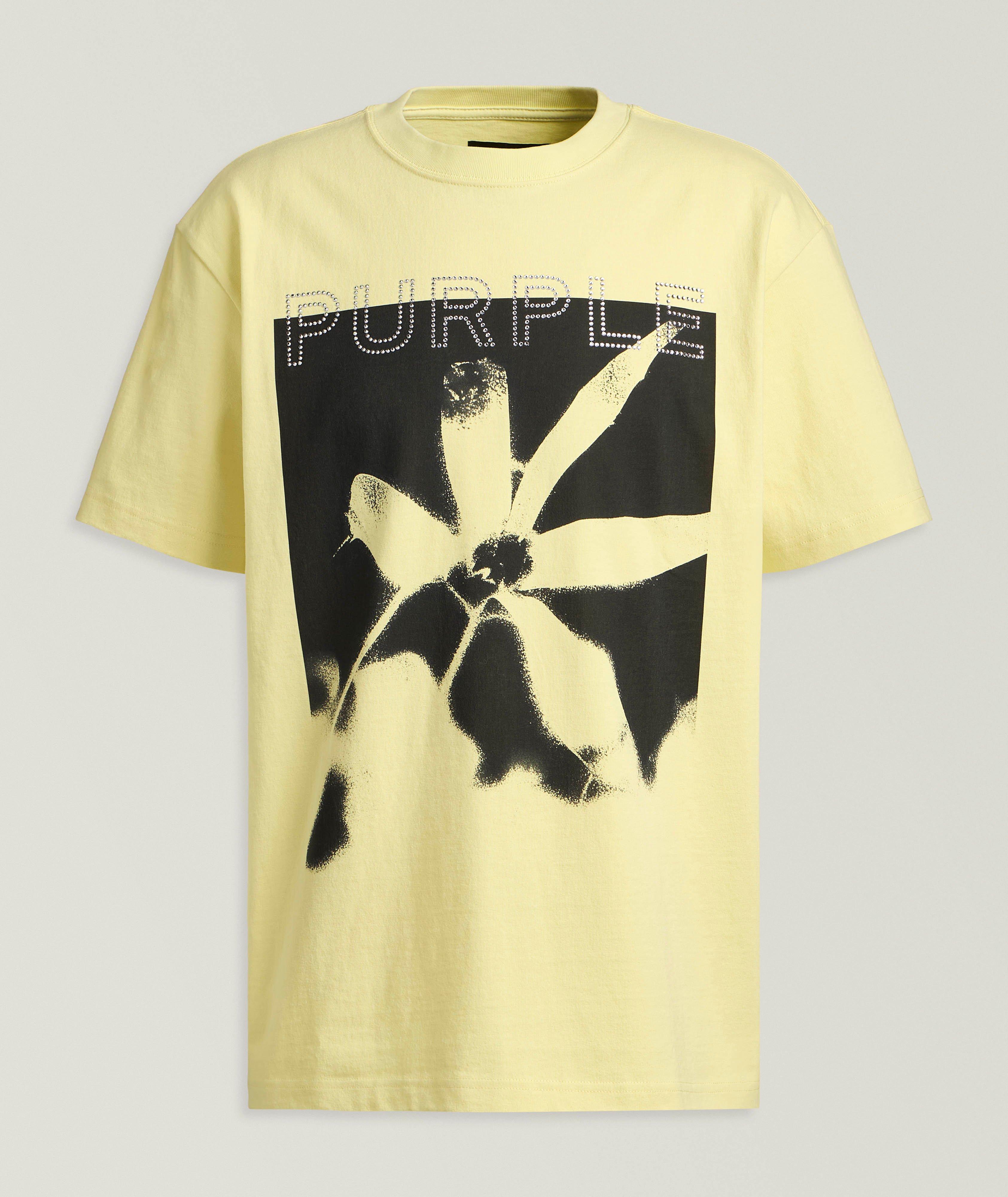 Purple Brand T-shirt coton imprimé floral écrasées