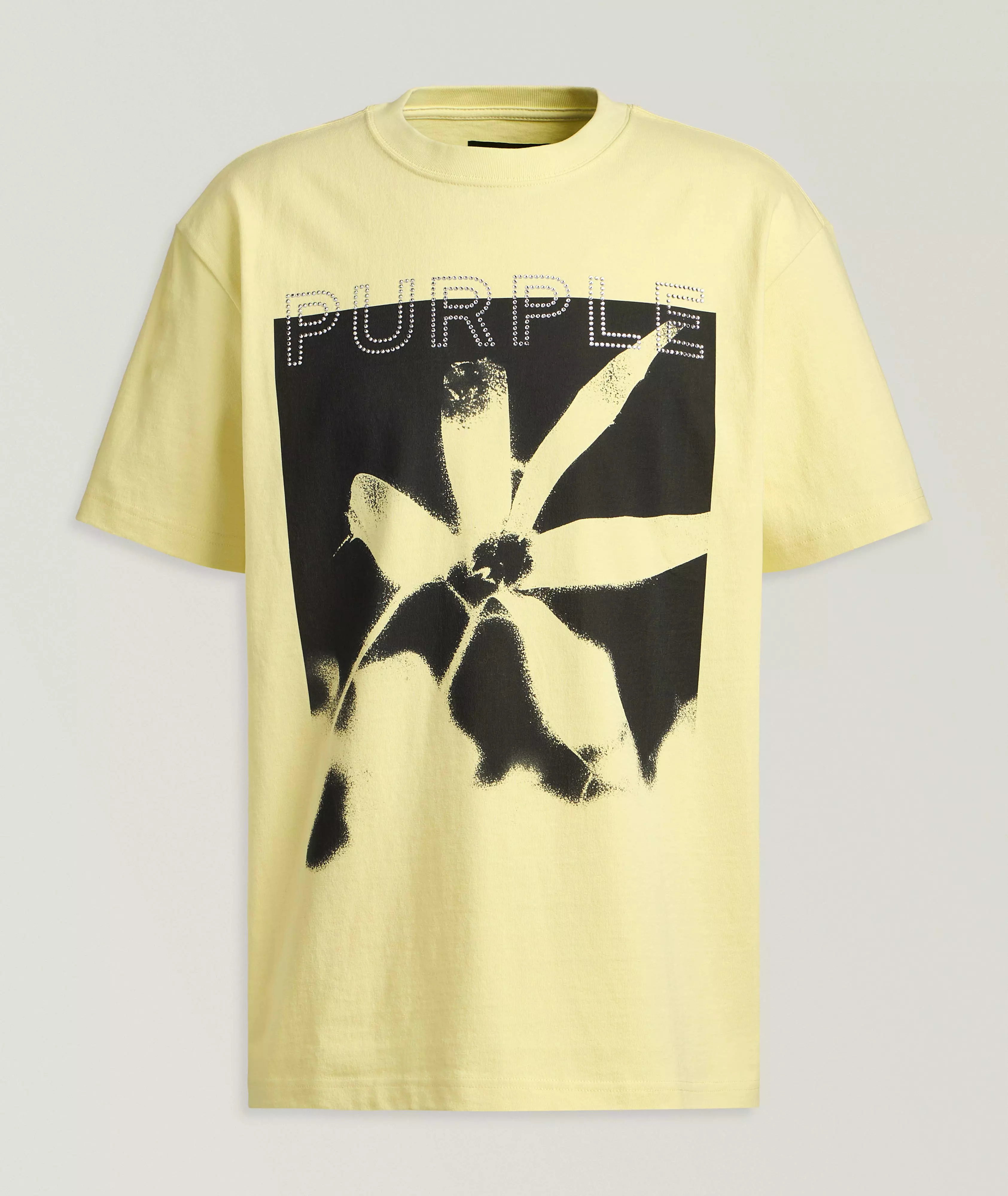 Purple Brand Crush Flower Print Cotton T-Shirt