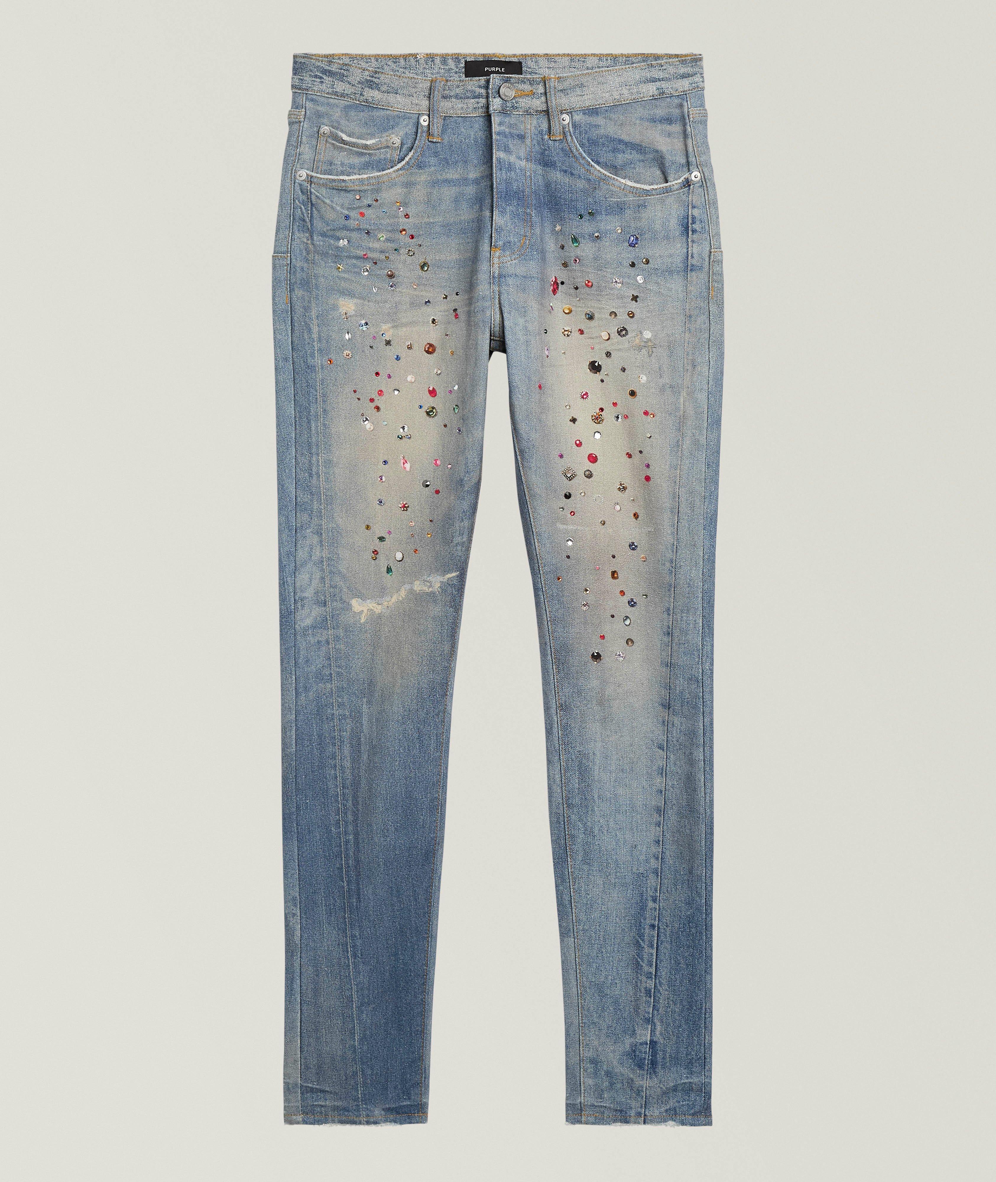 Purple Brand P001 Jewel Print Skinny Jeans