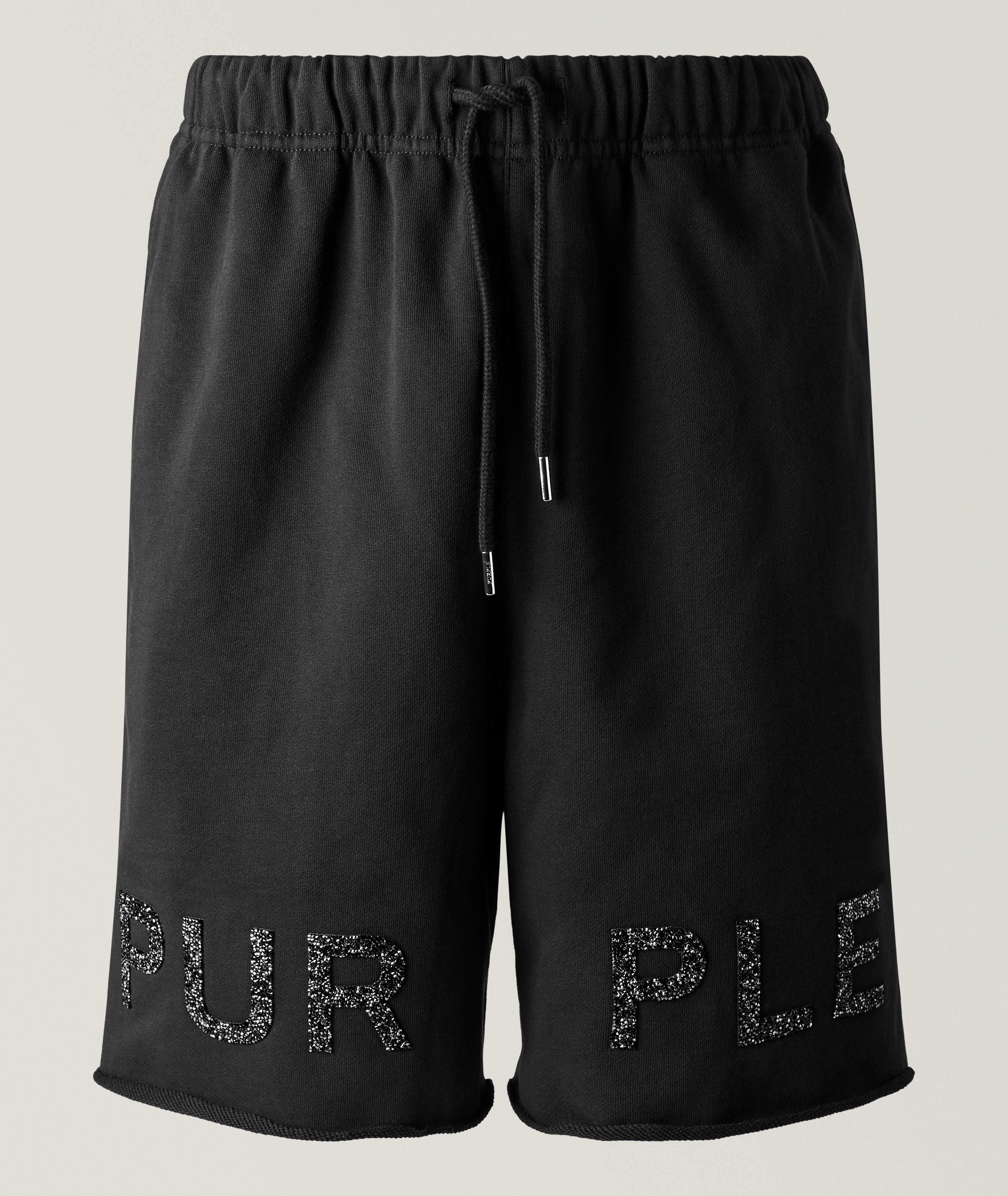 Purple Brand Crystal Logo Cotton Shorts