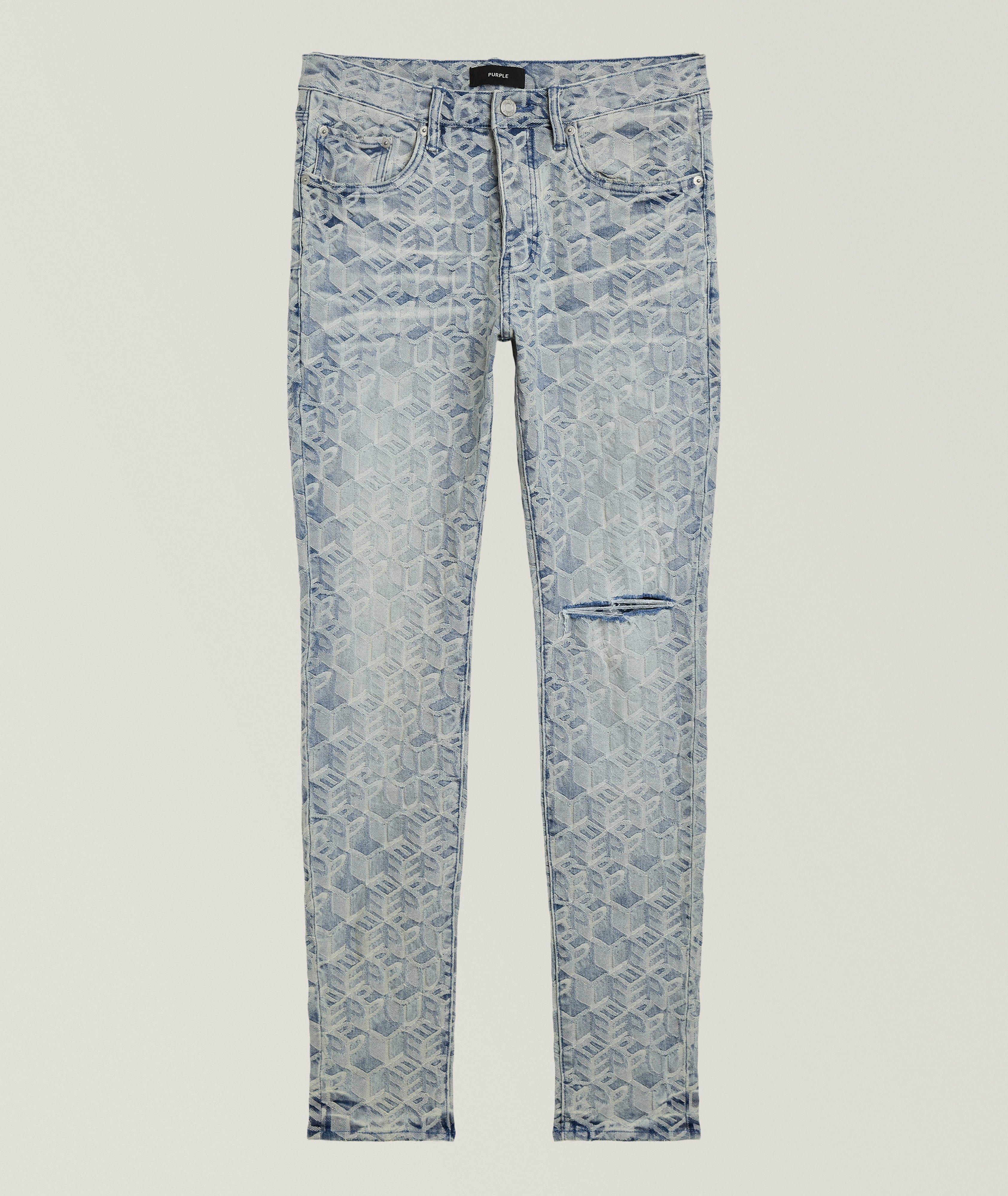 Purple Brand P001 Jacquard Monogram Skinny Jeans | Jeans | Harry Rosen