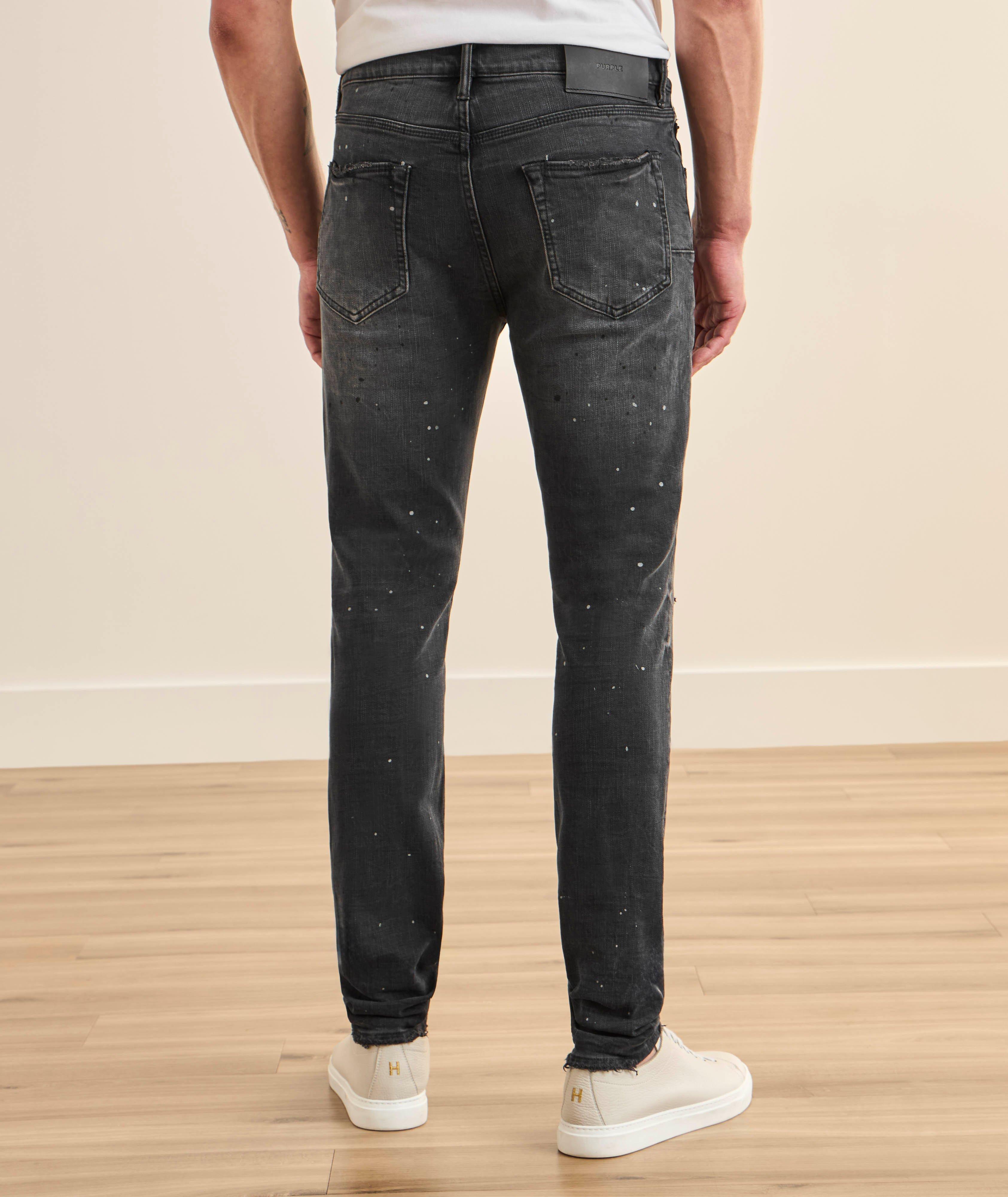 P001 Reflective Paint Skinny Jeans image 2