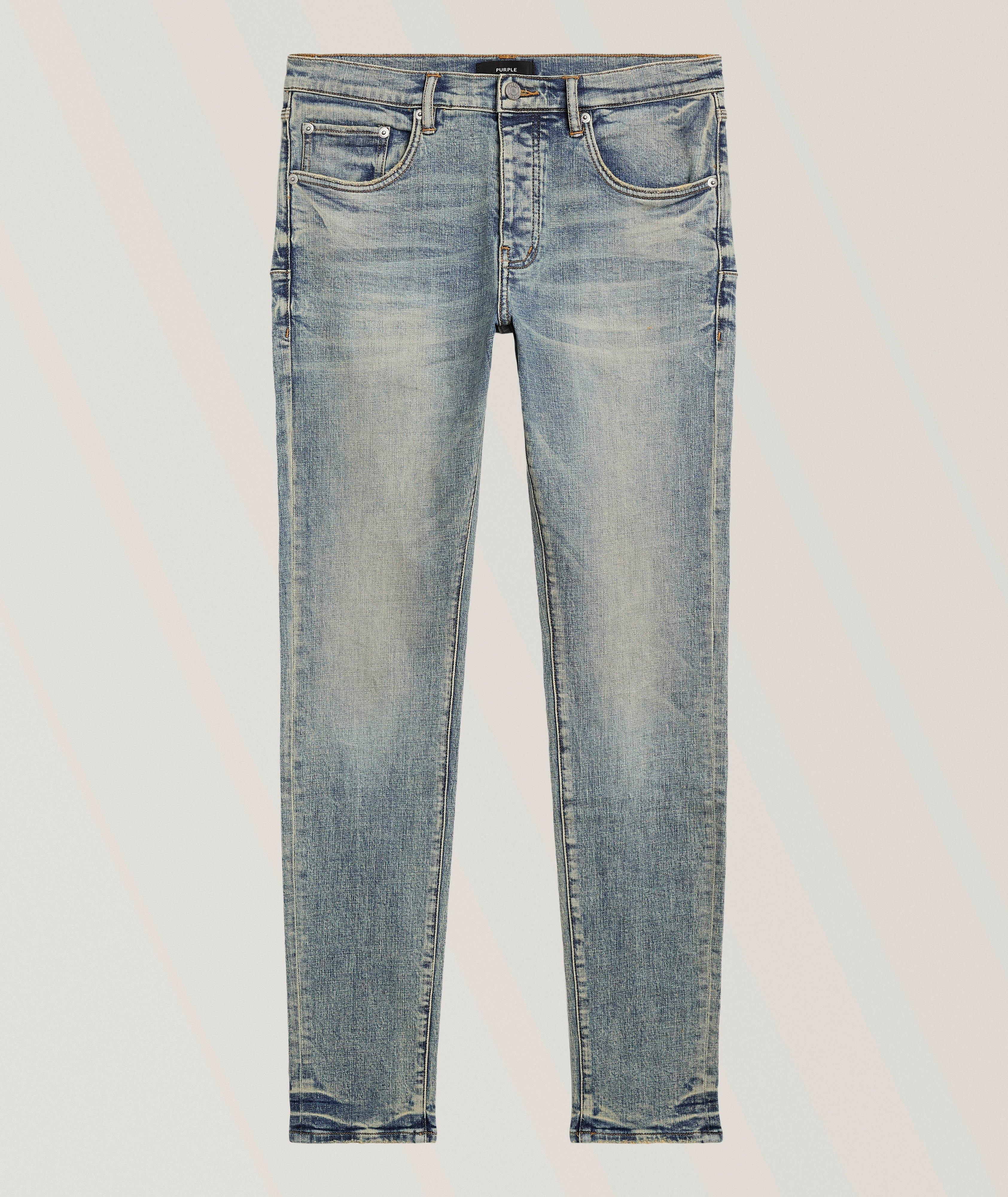 P001 Electric Distressed Skinny Jeans image 0