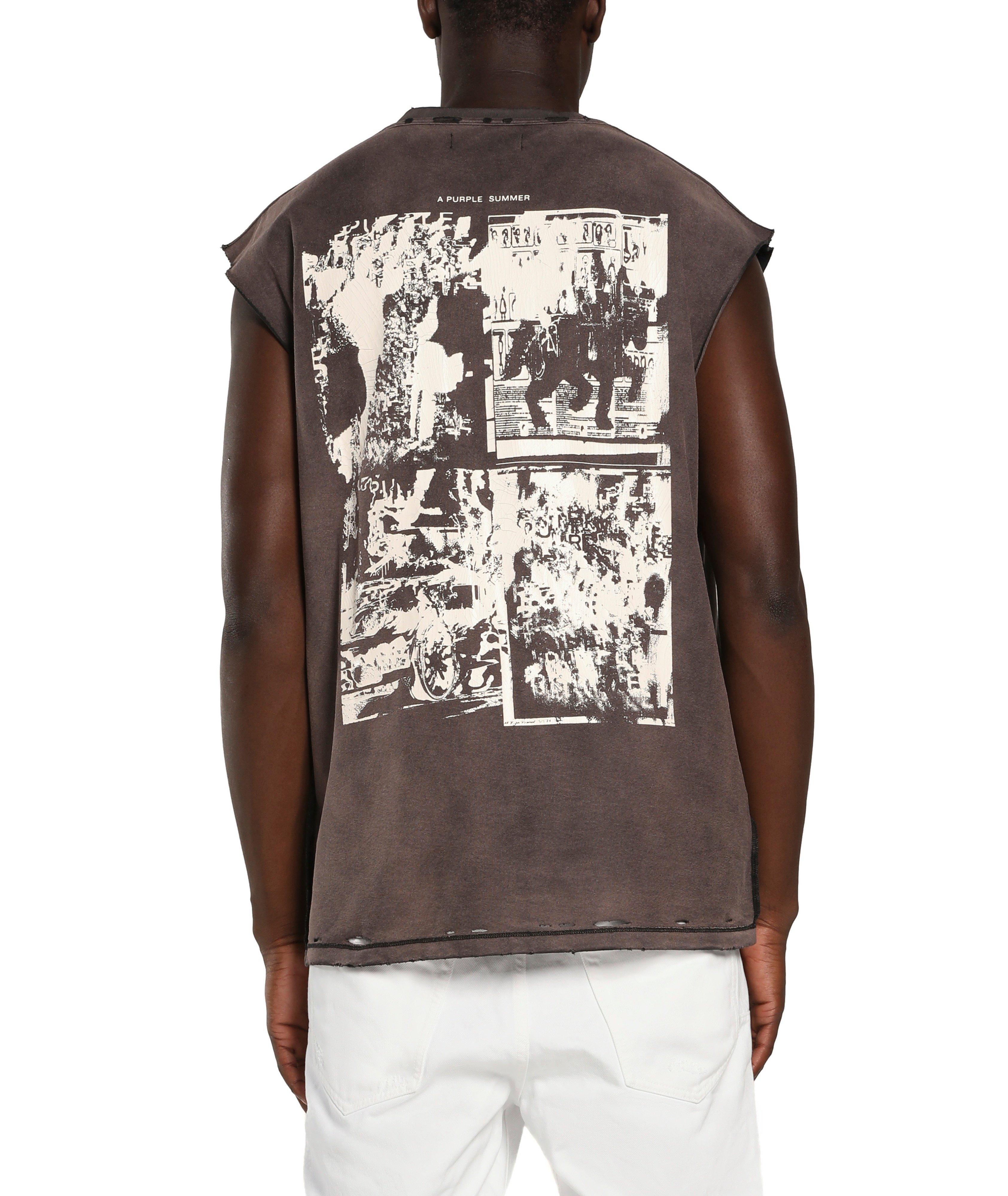 T-shirt musclé coton gothique usé image 2