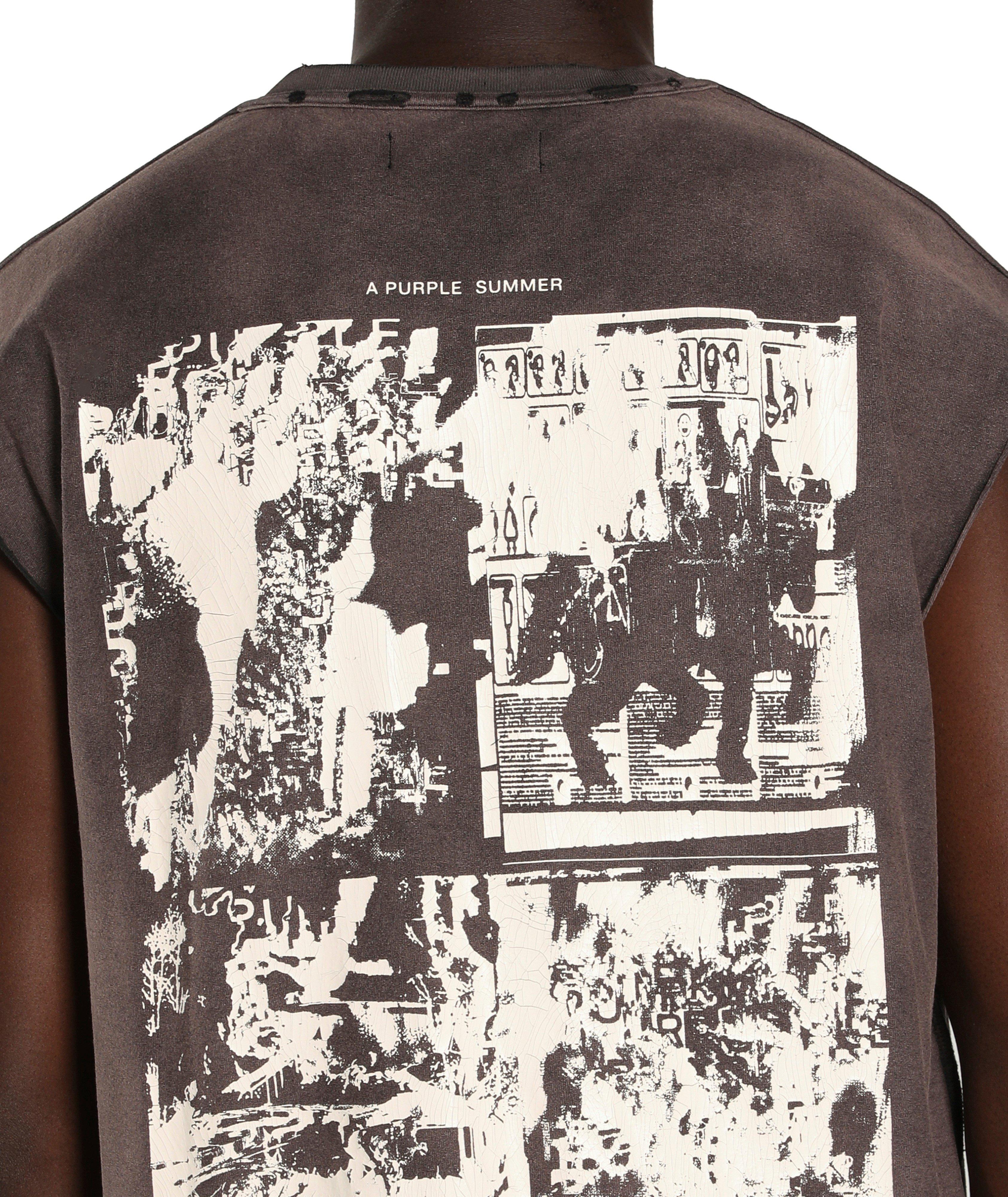 T-shirt musclé coton gothique usé image 4