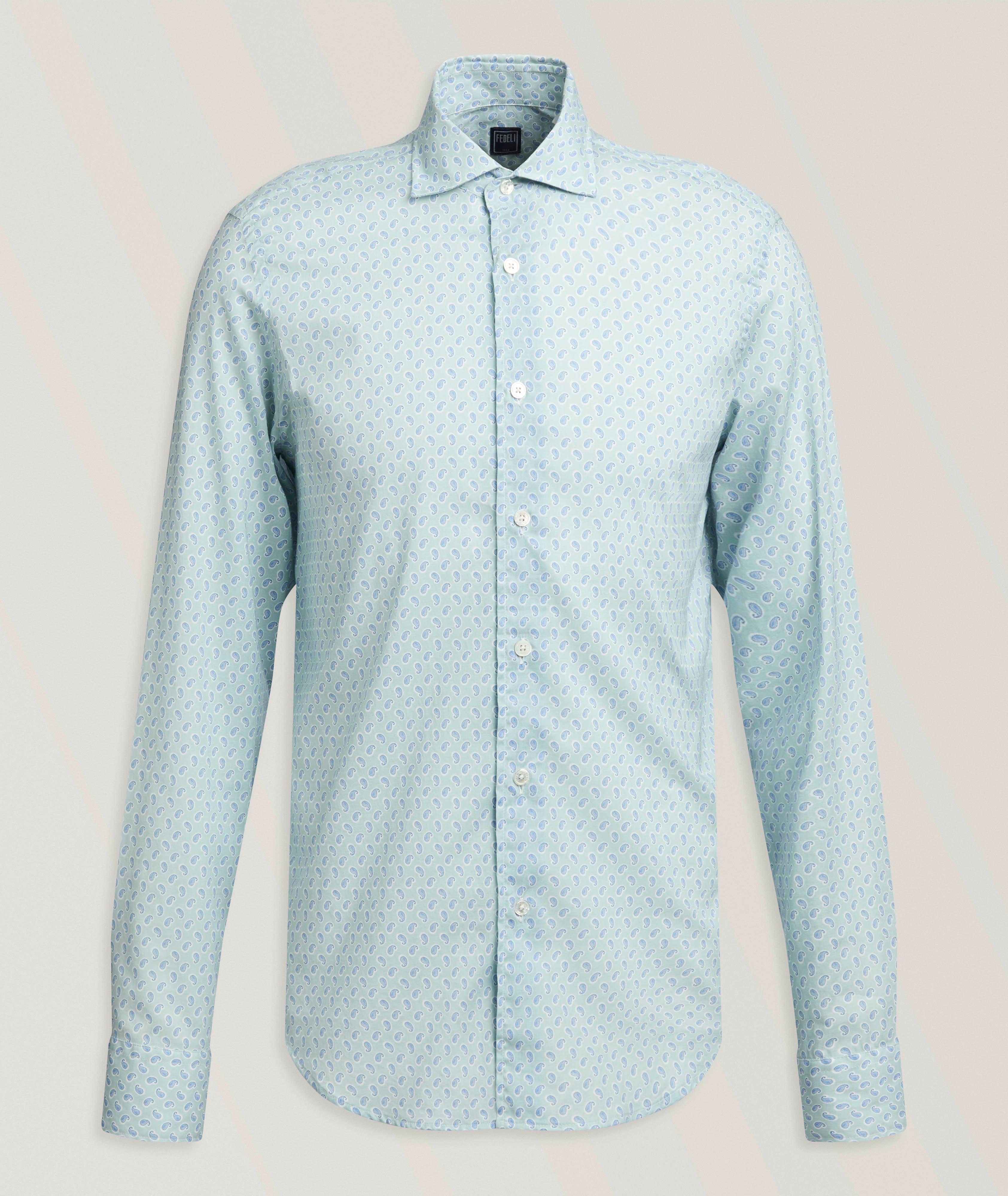 Fedeli Sean Paisley Stretch-Cotton Shirt