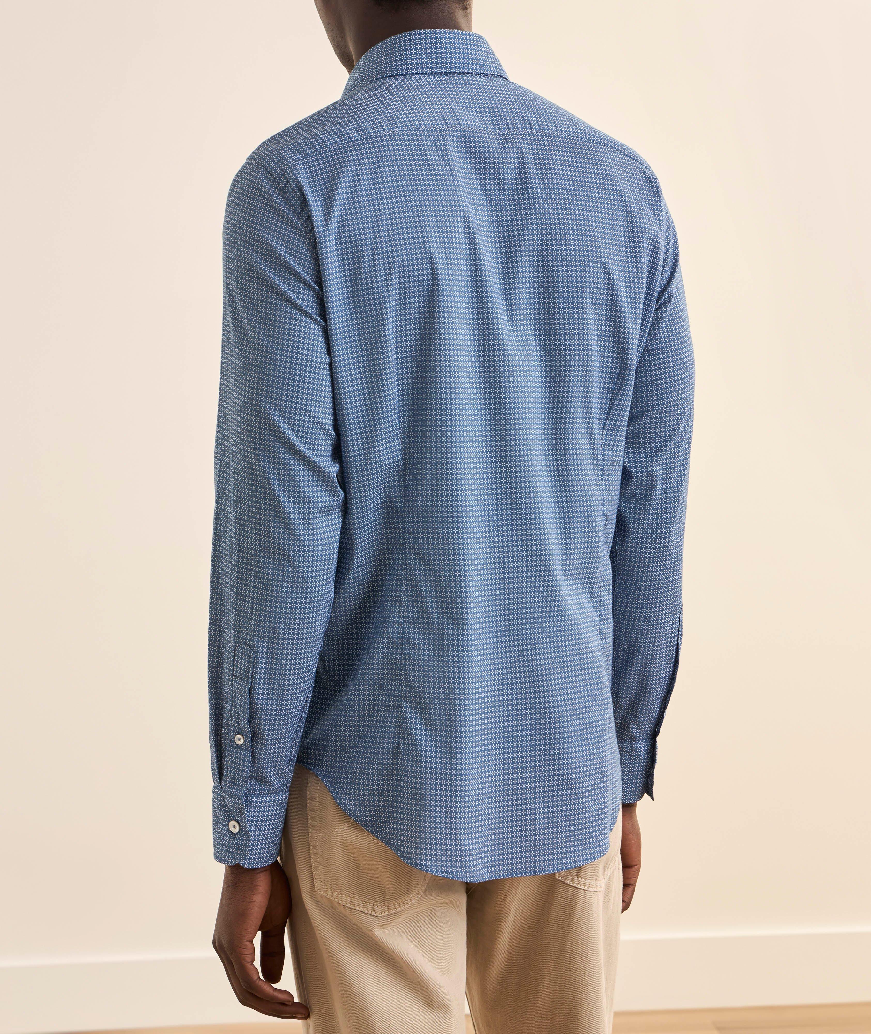 Sean Micro-Print Stretch-Cotton Shirt  image 2