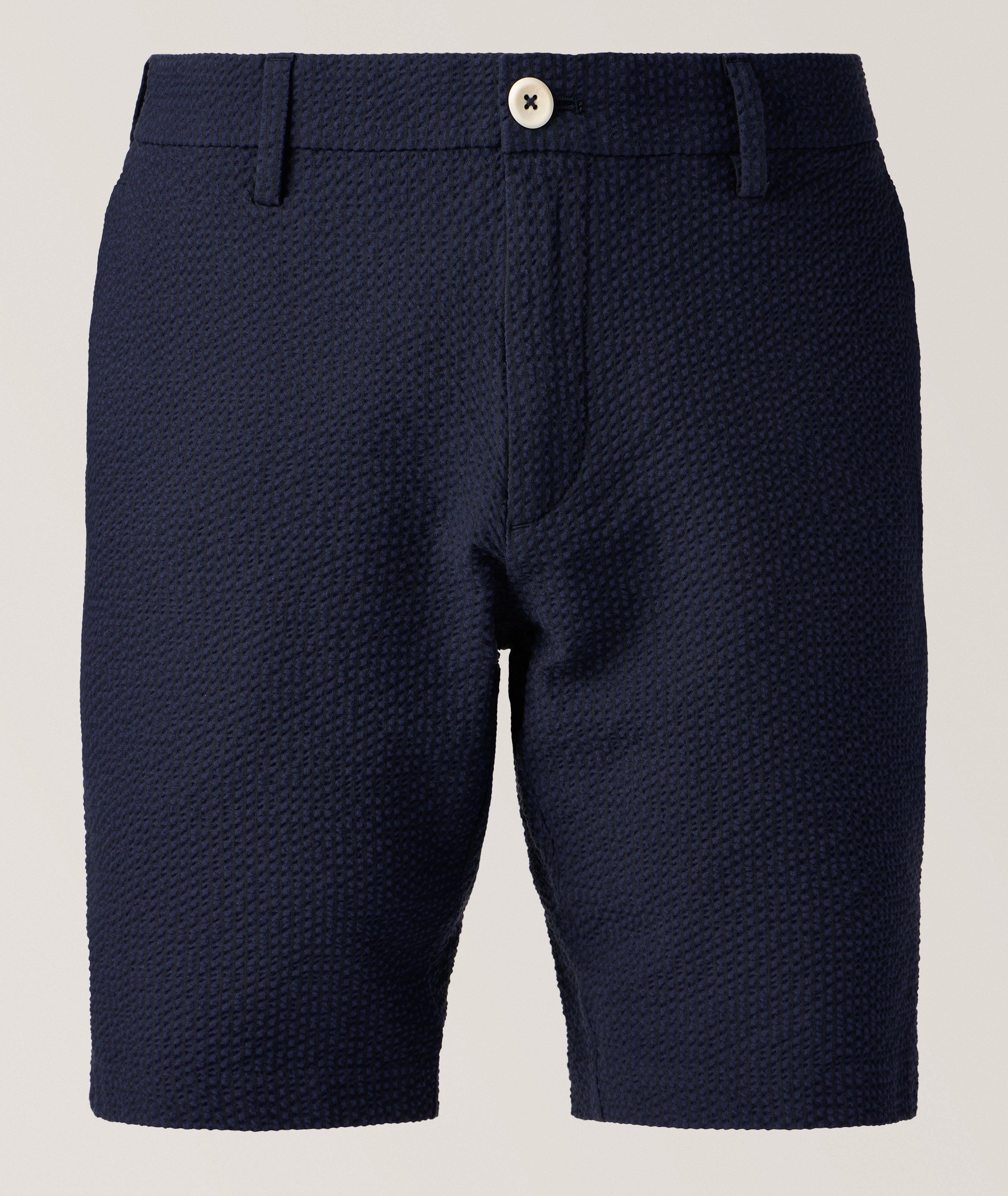 Deke Oasis Seersucker Stripe Bermuda Shorts