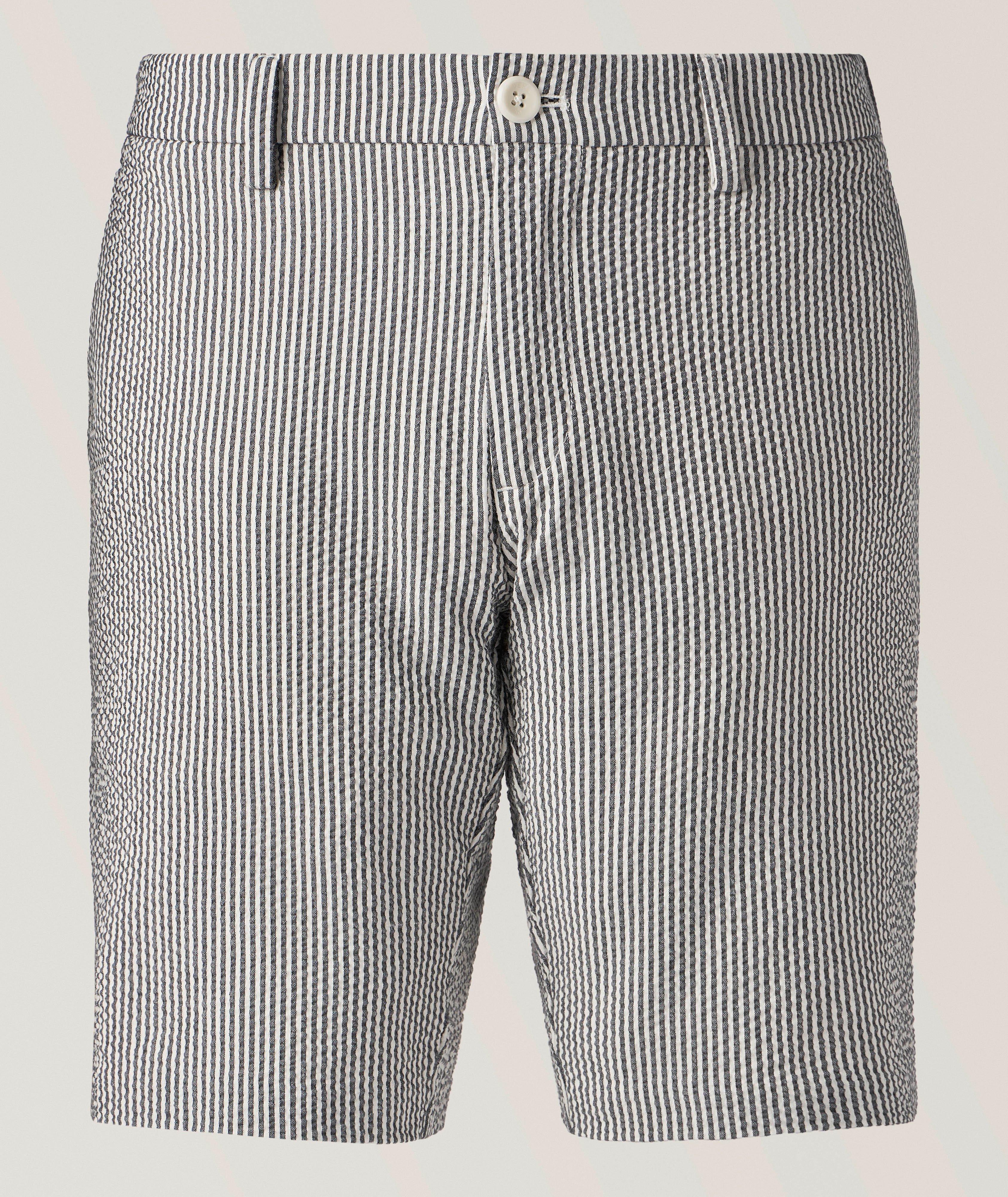 Oasis Seersucker Stripe Bermuda Shorts image 0