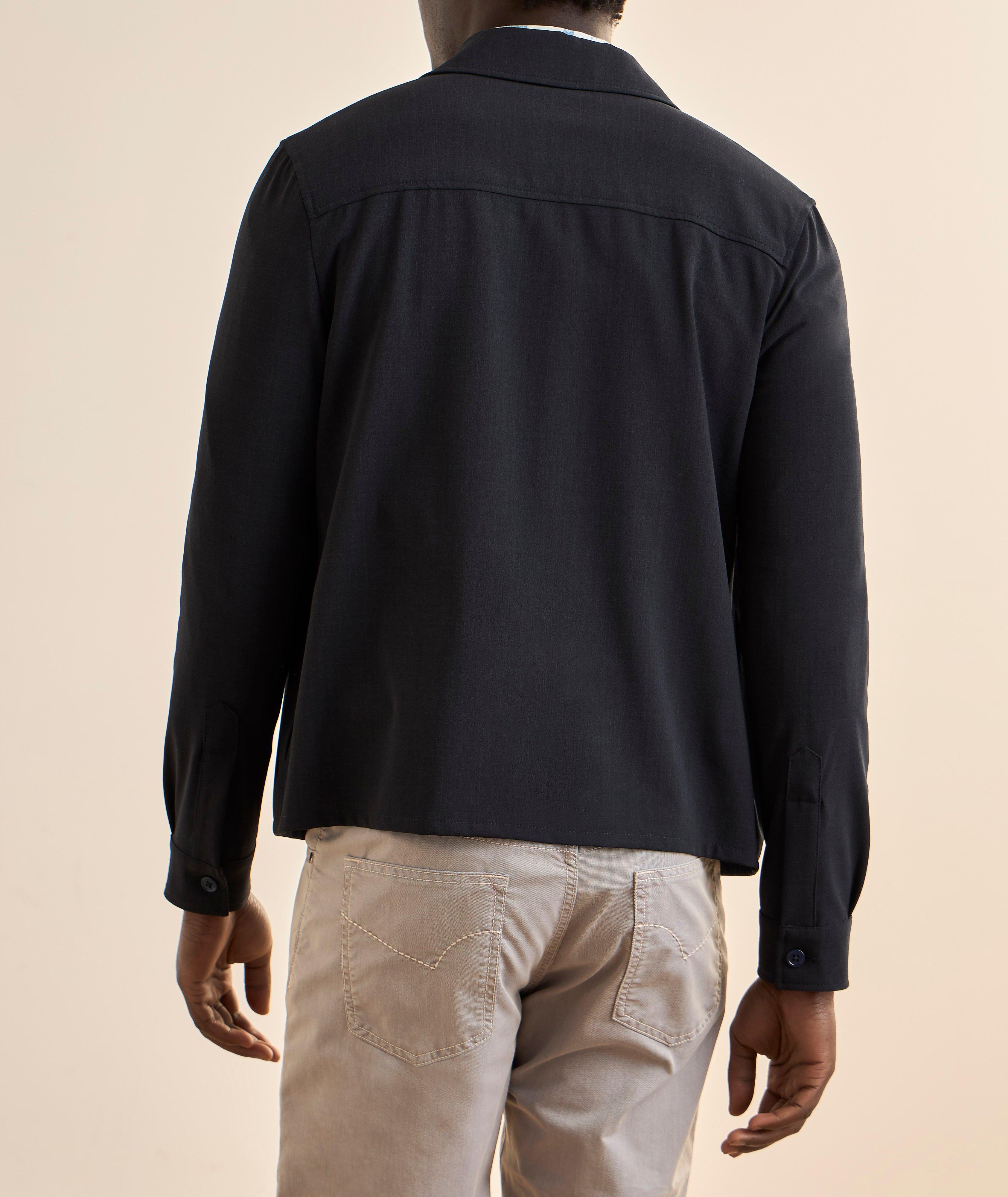 Crêpe Full-Zip Shirt Jacket  image 2
