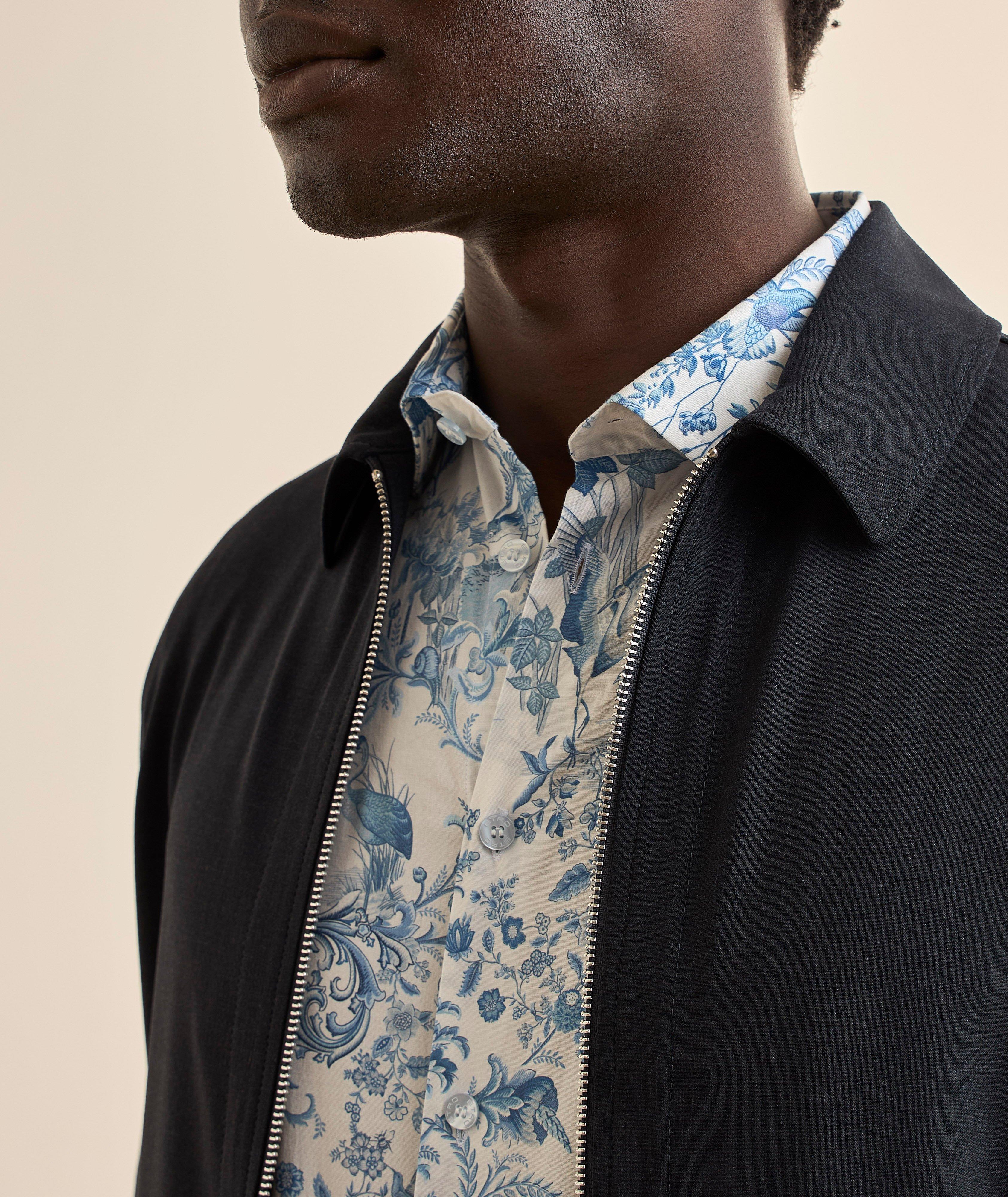 Crêpe Full-Zip Shirt Jacket  image 3
