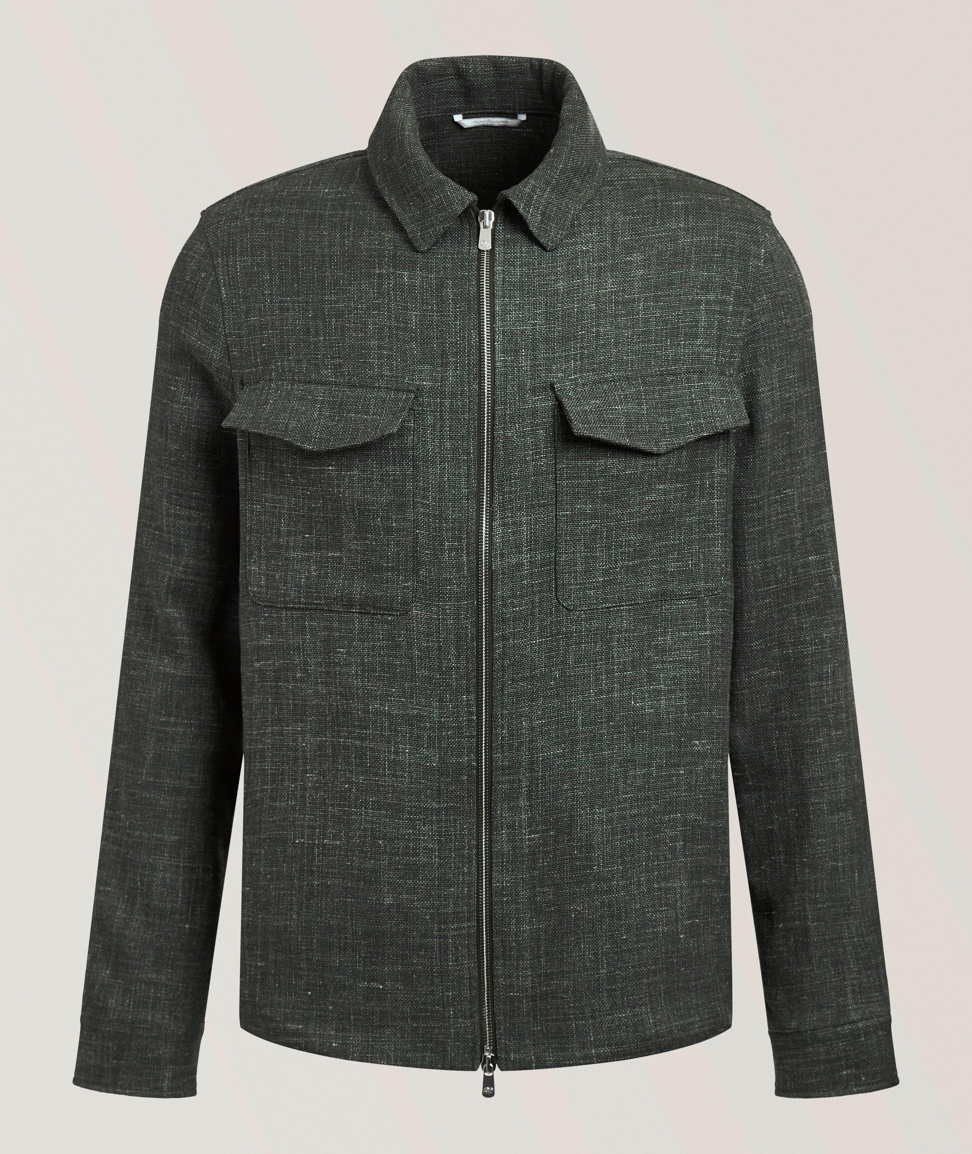 Marco Pescarolo Wool-Linen Blend Shirt Jacket