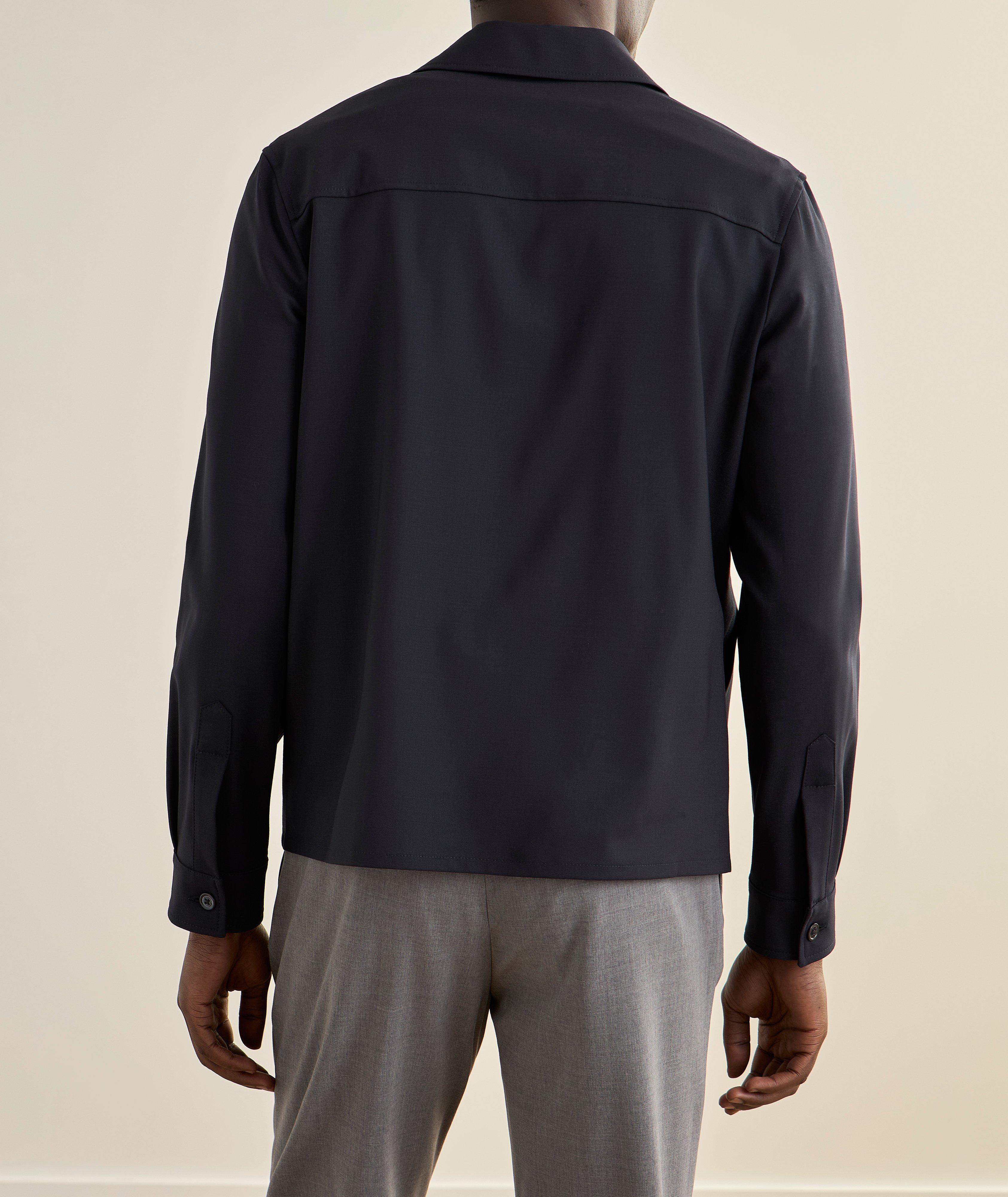 Stretch-Virgin Wool Overshirt image 2
