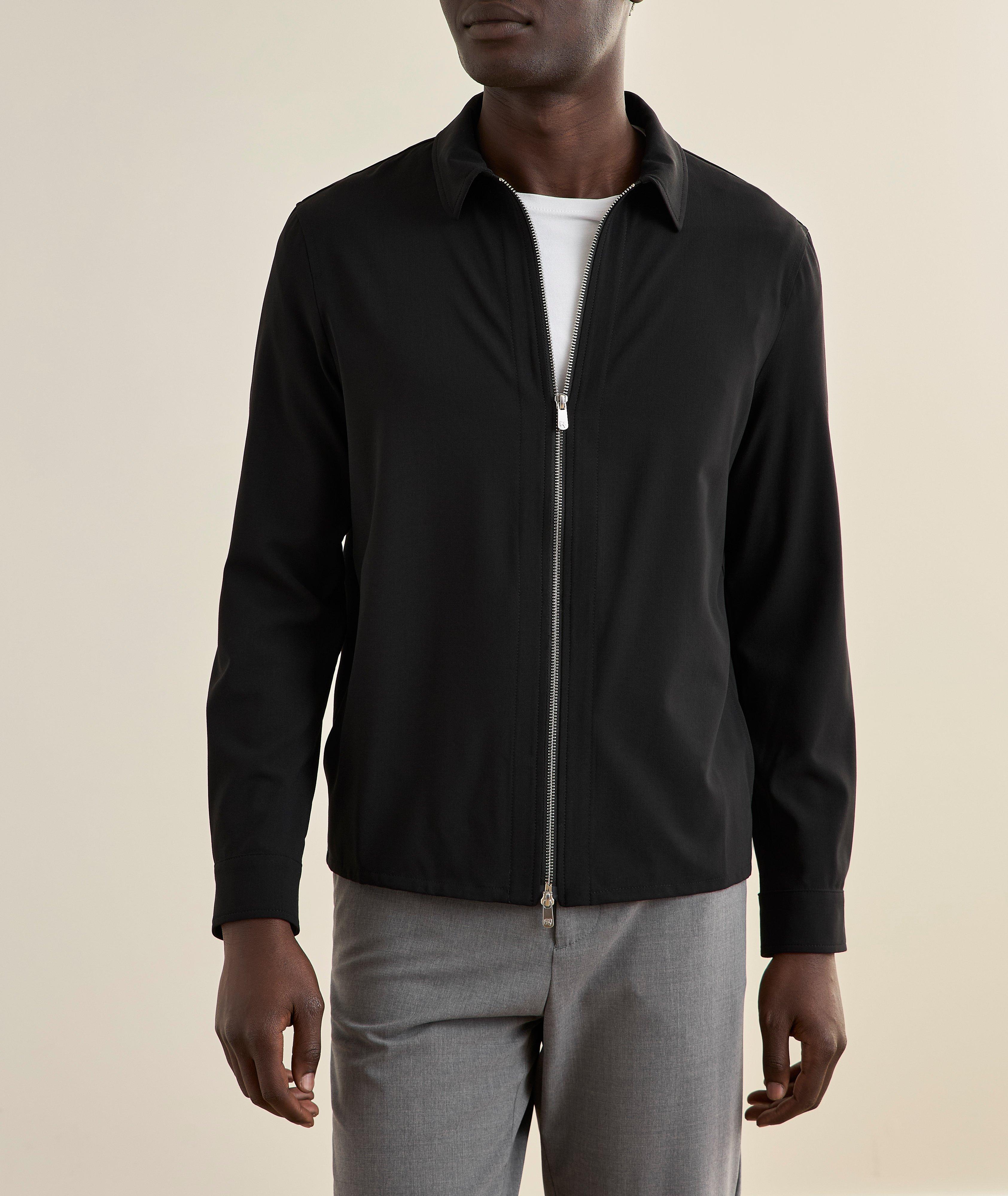 Crêpe Full-Zip Shirt Jacket  image 1