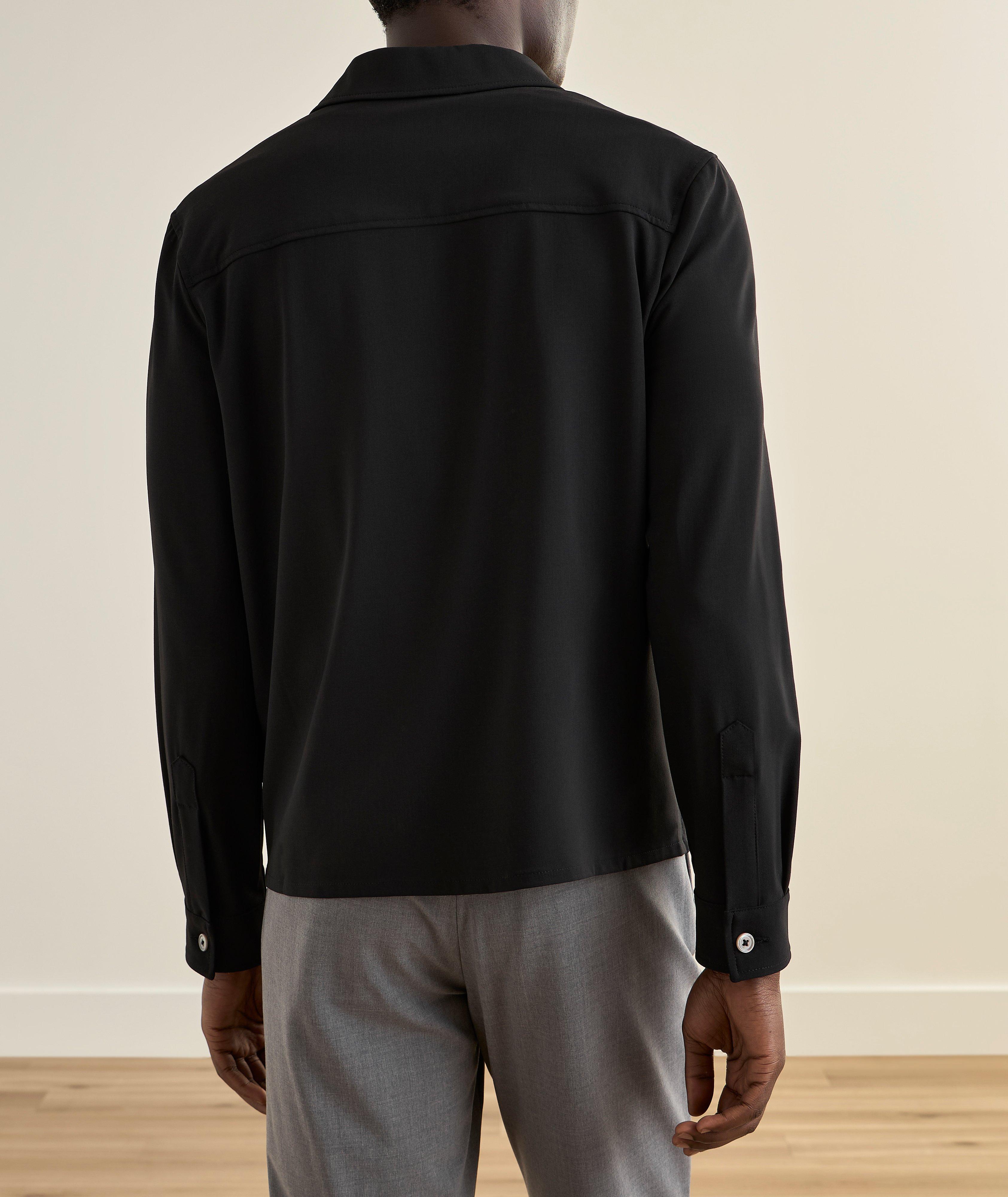 Crêpe Full-Zip Shirt Jacket  image 2