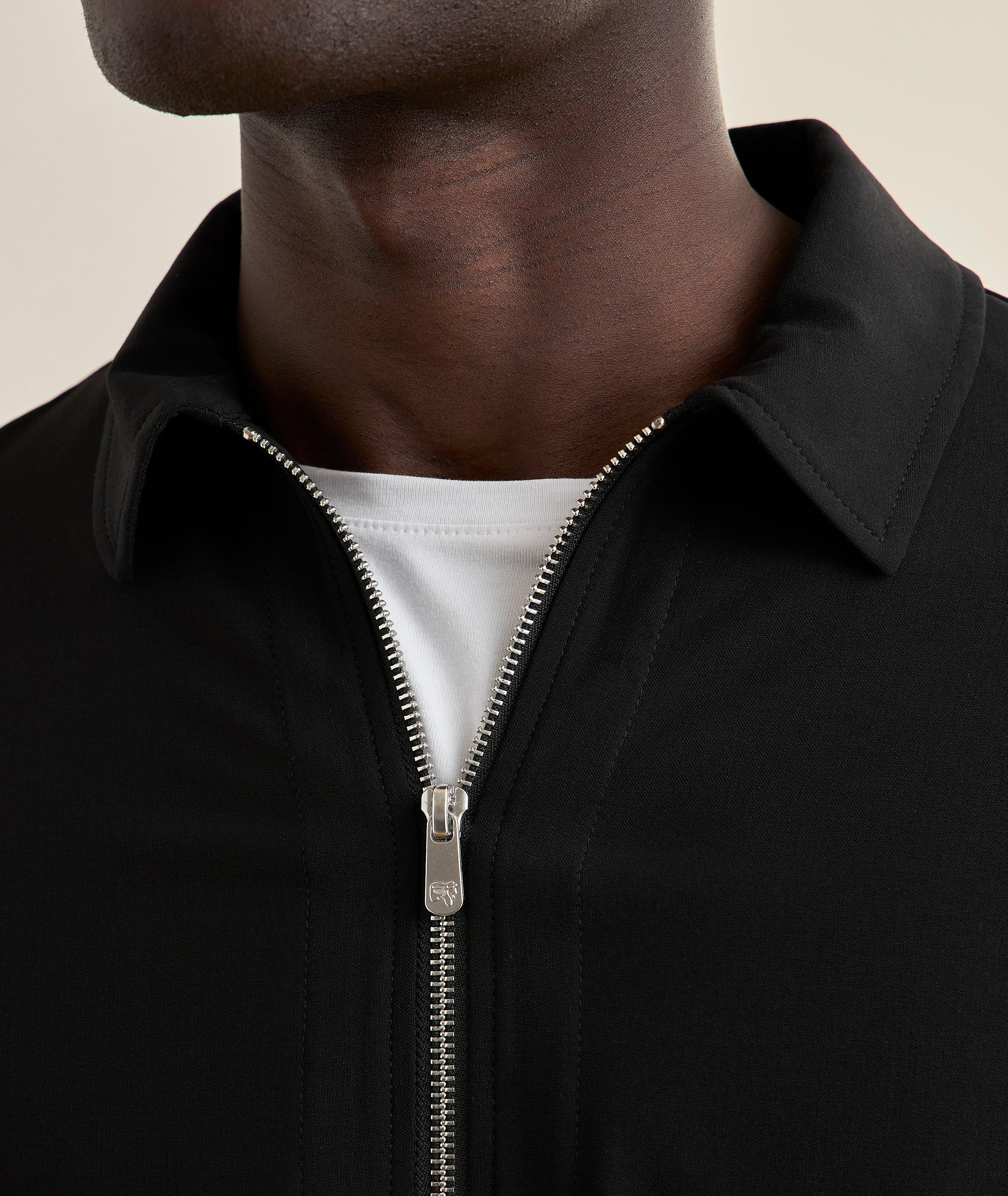 Crêpe Full-Zip Shirt Jacket  image 3