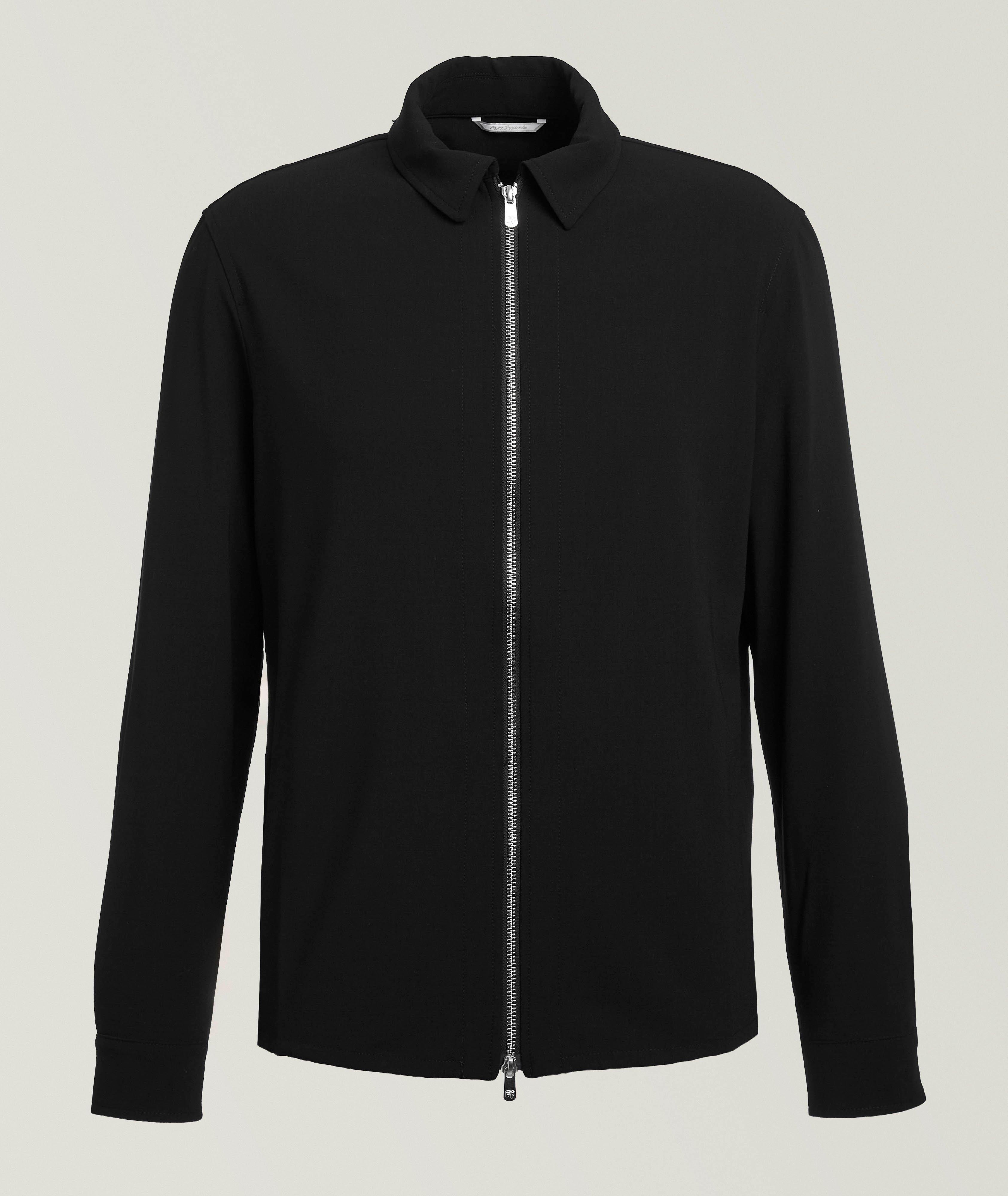 Crêpe Full-Zip Shirt Jacket  image 0
