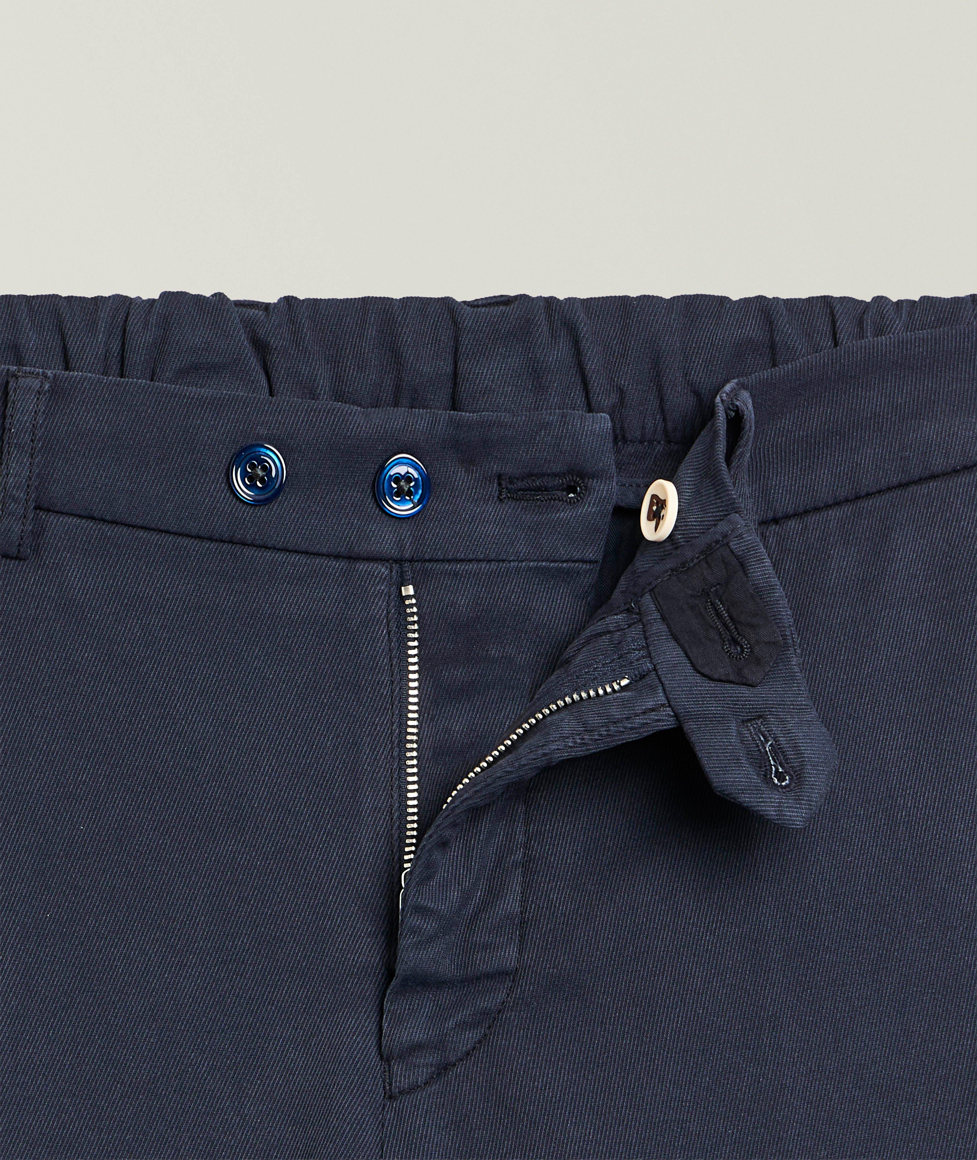 Cotton-Blend Tapered Pants image 4