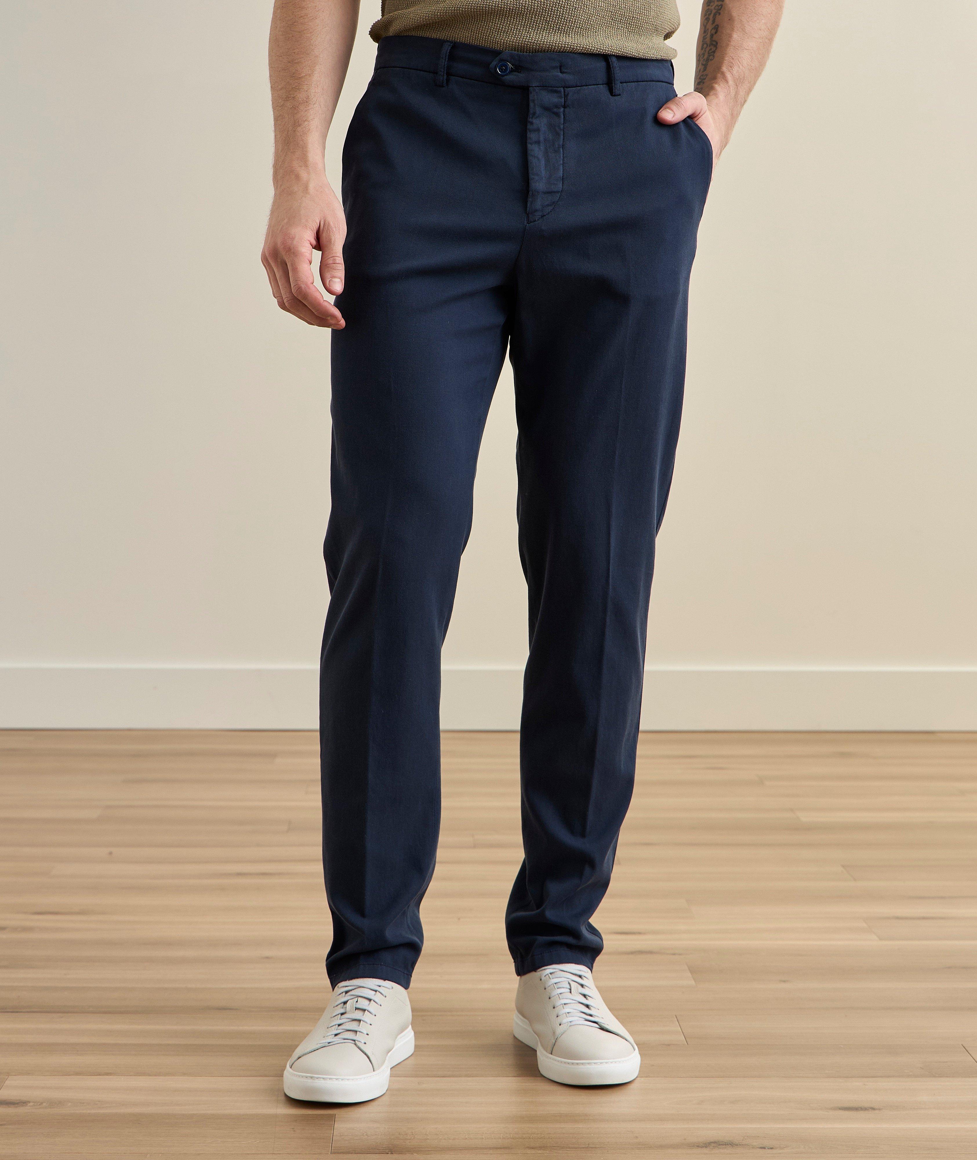 Cotton-Blend Tapered Pants image 1