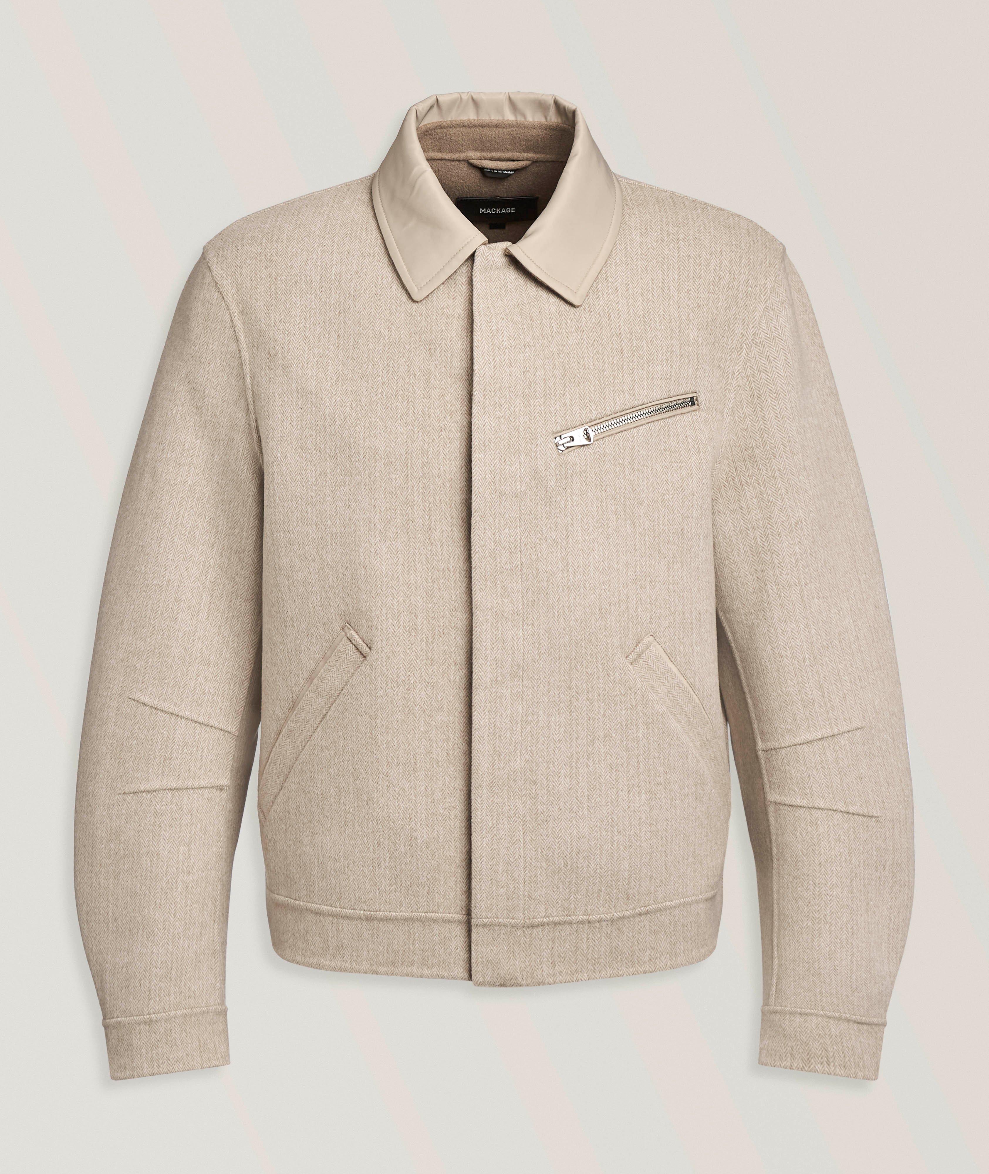 Mackage Hayes Herringbone Double-Face Wool Jacket
