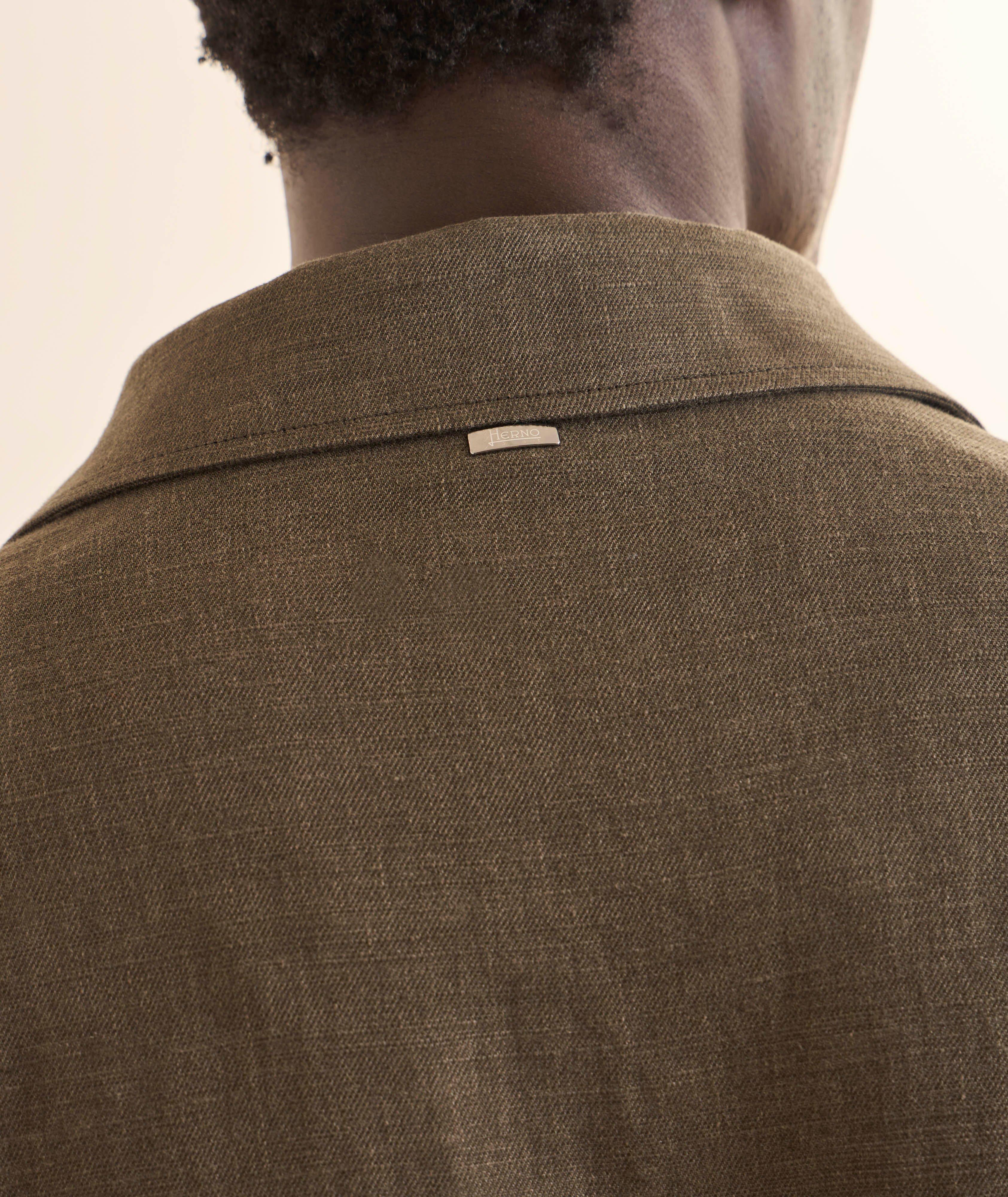 Linen-Blend Bomber image 3